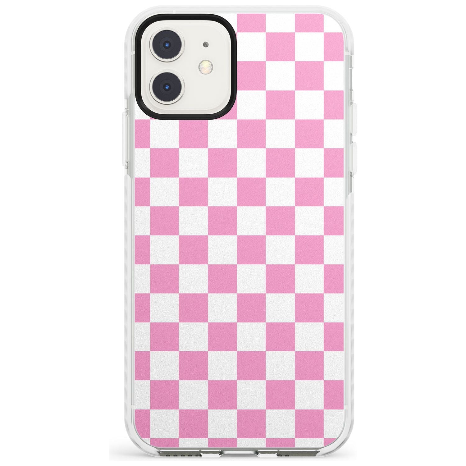 Pink Checkered iPhone Case Impact Case Phone Case - Case Warehouse