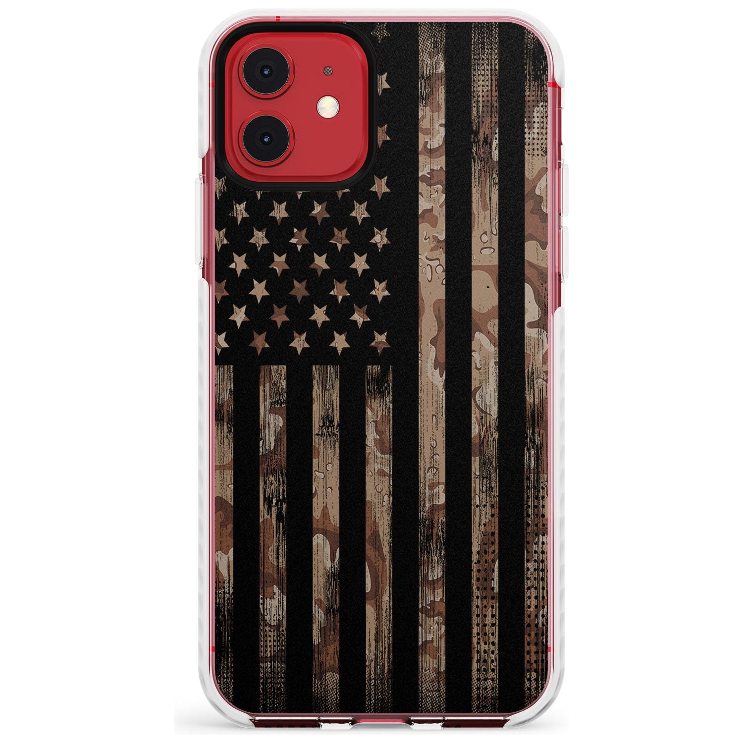 Desert Camo US Flag Impact Phone Case for iPhone 11