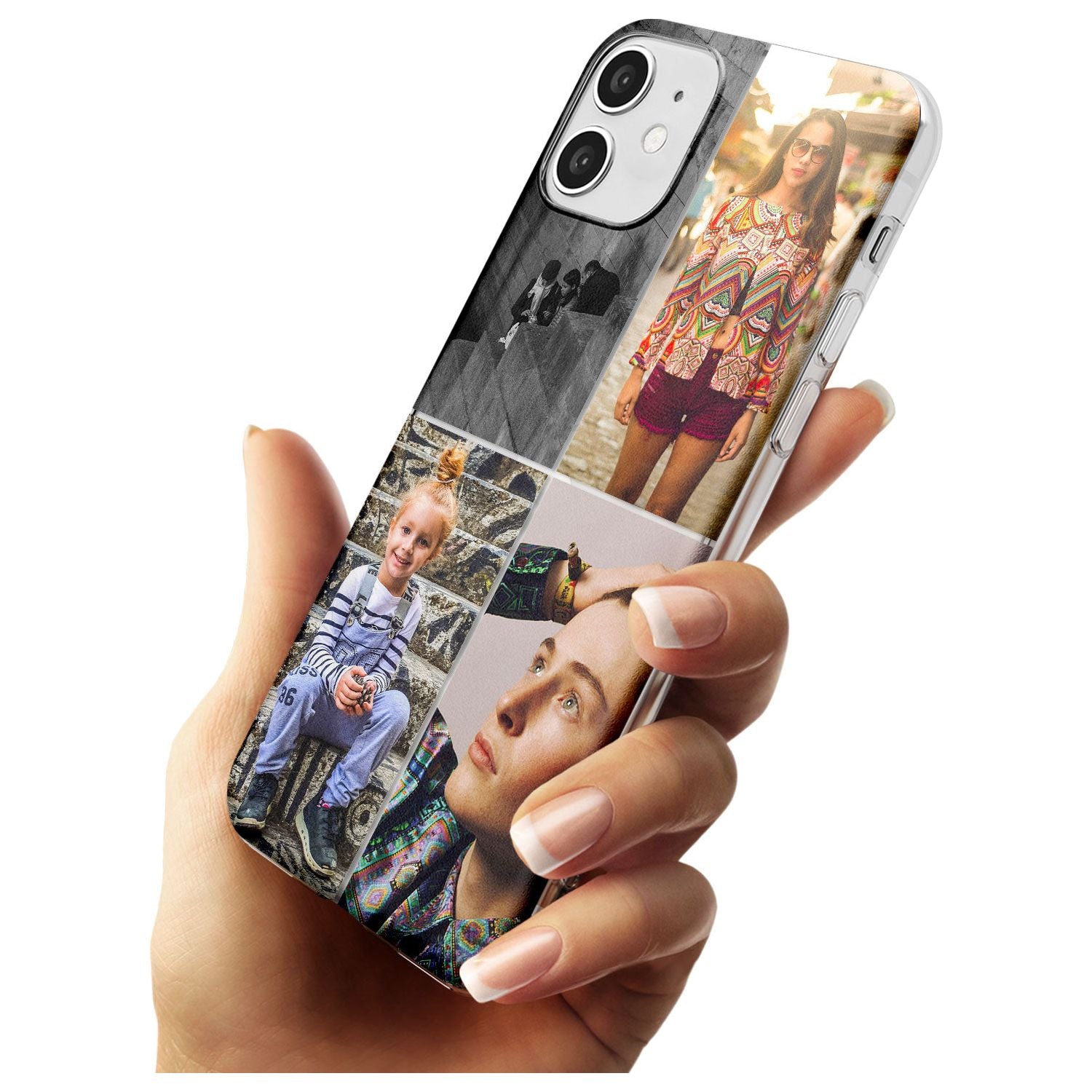 4 Photo Grid Black Impact Phone Case for iPhone 11