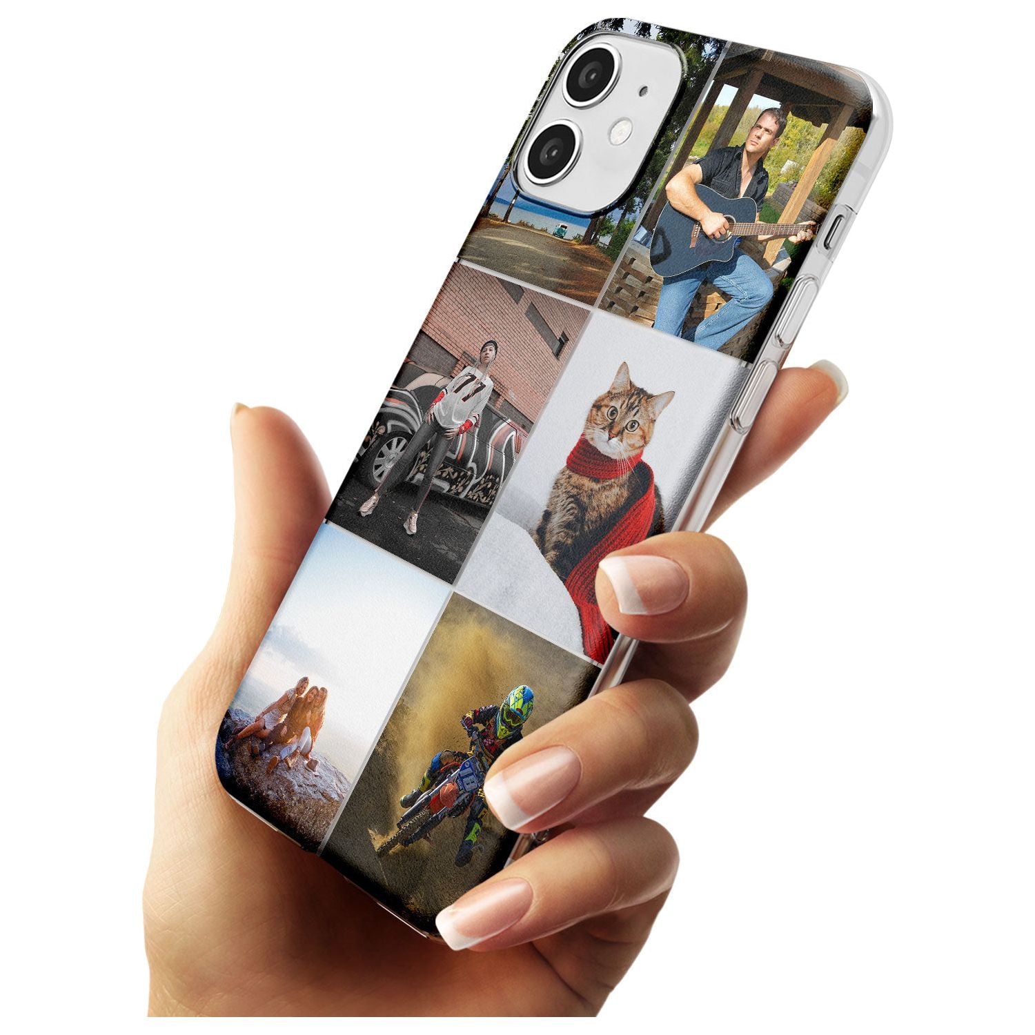 6 Photo Grid Black Impact Phone Case for iPhone 11