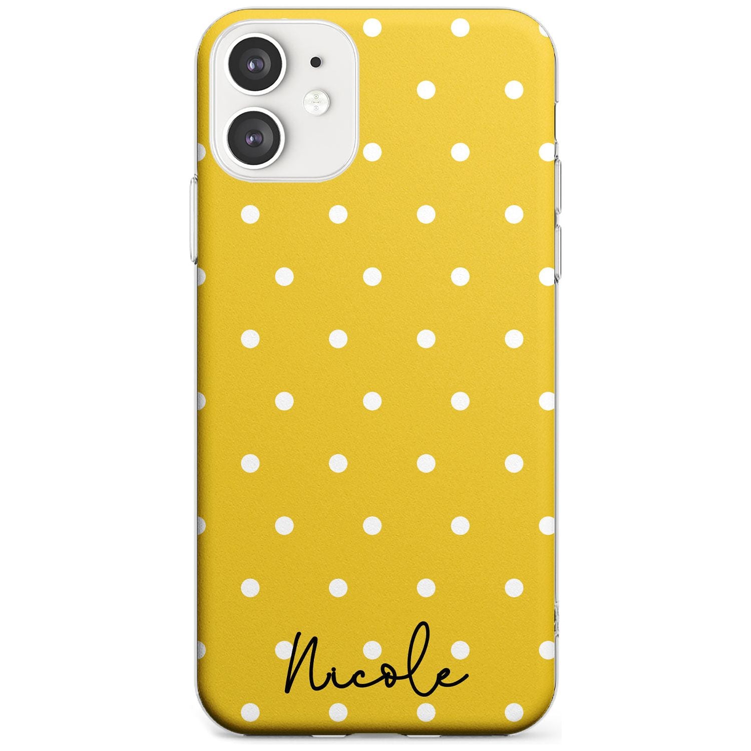 Custom Yellow Polka Dot iPhone Case Slim Case Custom Phone Case - Case Warehouse