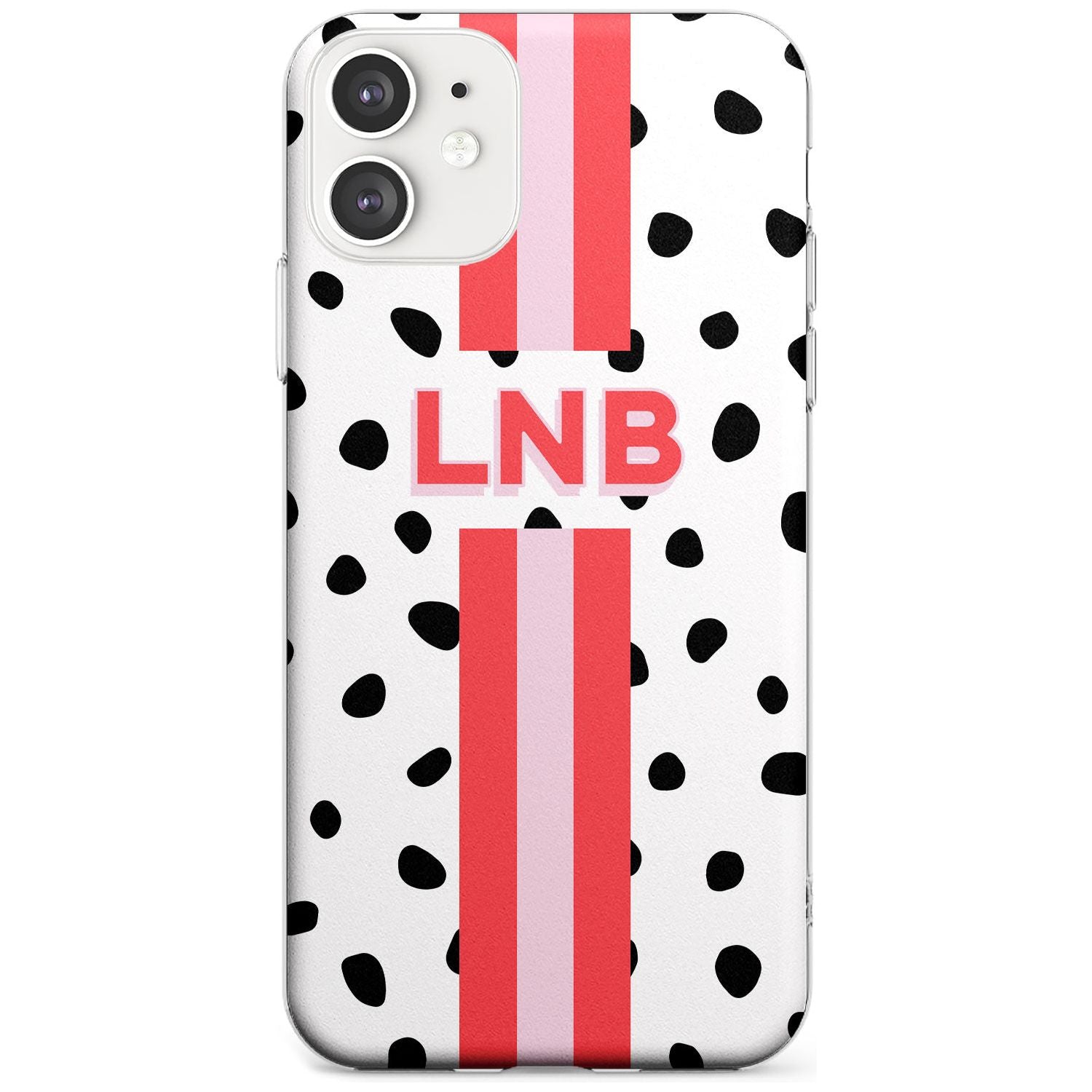 Custom Polka & Pink Stripe iPhone Case Slim Case Custom Phone Case - Case Warehouse