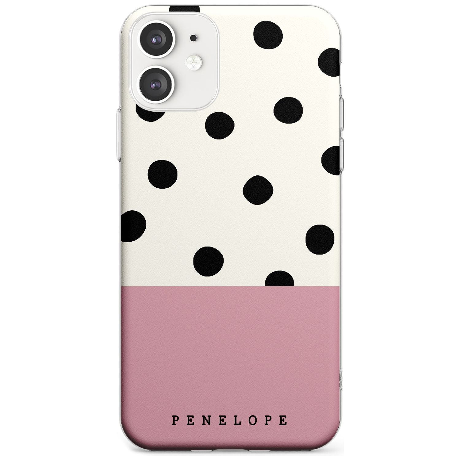 Pink Border Polka Dot iPhone Case Slim Case Custom Phone Case - Case Warehouse