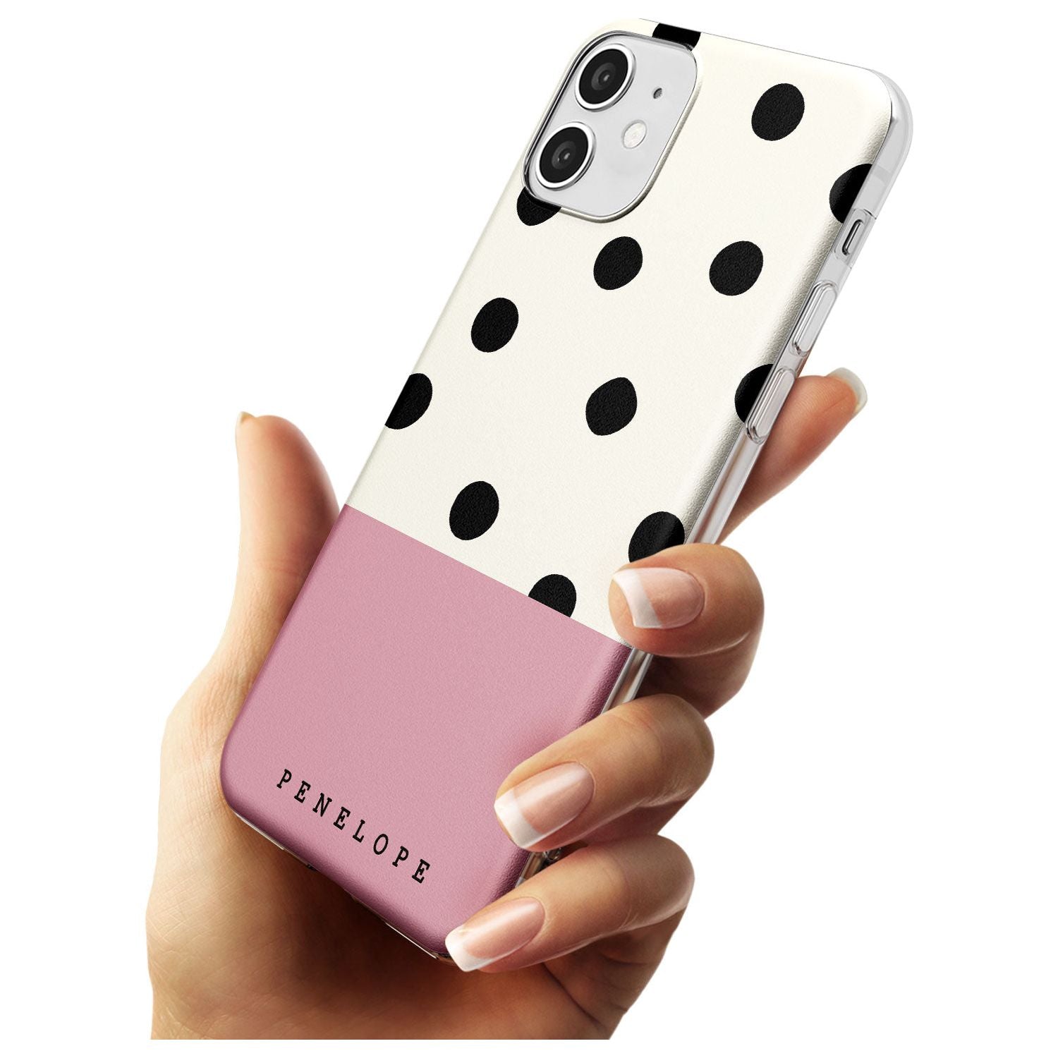 Pink Border Polka Dot iPhone Case Custom Phone Case - Case Warehouse