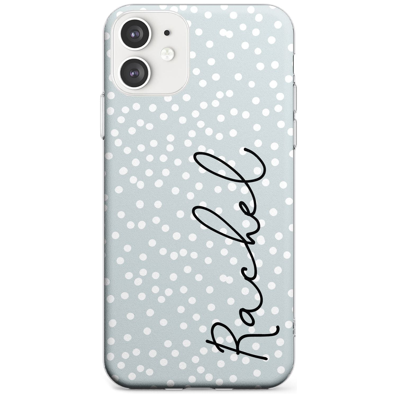 Vertical Cursive & Dots iPhone Case Slim Case Custom Phone Case - Case Warehouse