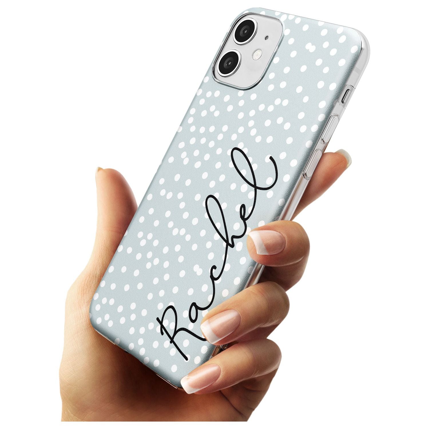 Vertical Cursive & Dots iPhone Case Custom Phone Case - Case Warehouse