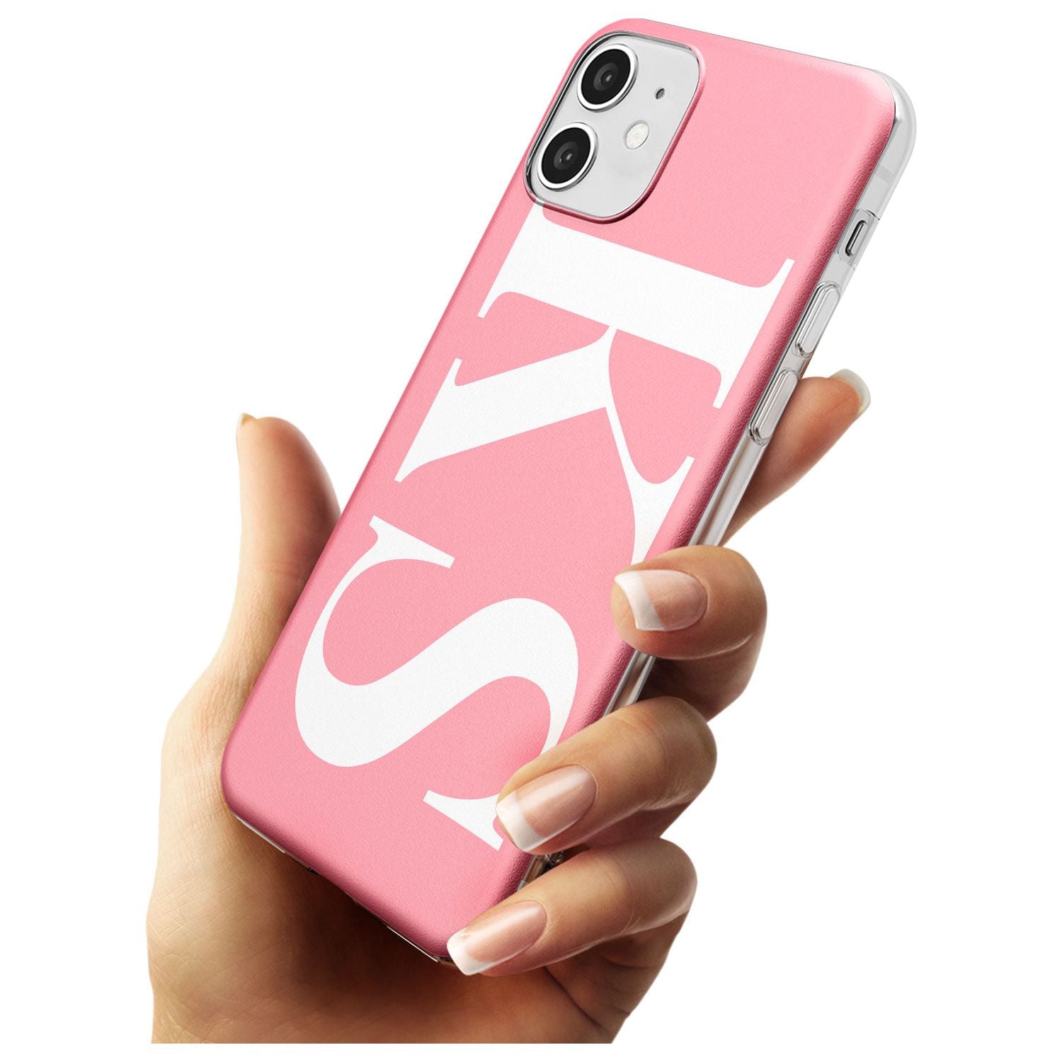 White & Pink Personalised Letters iPhone Case Custom Phone Case - Case Warehouse