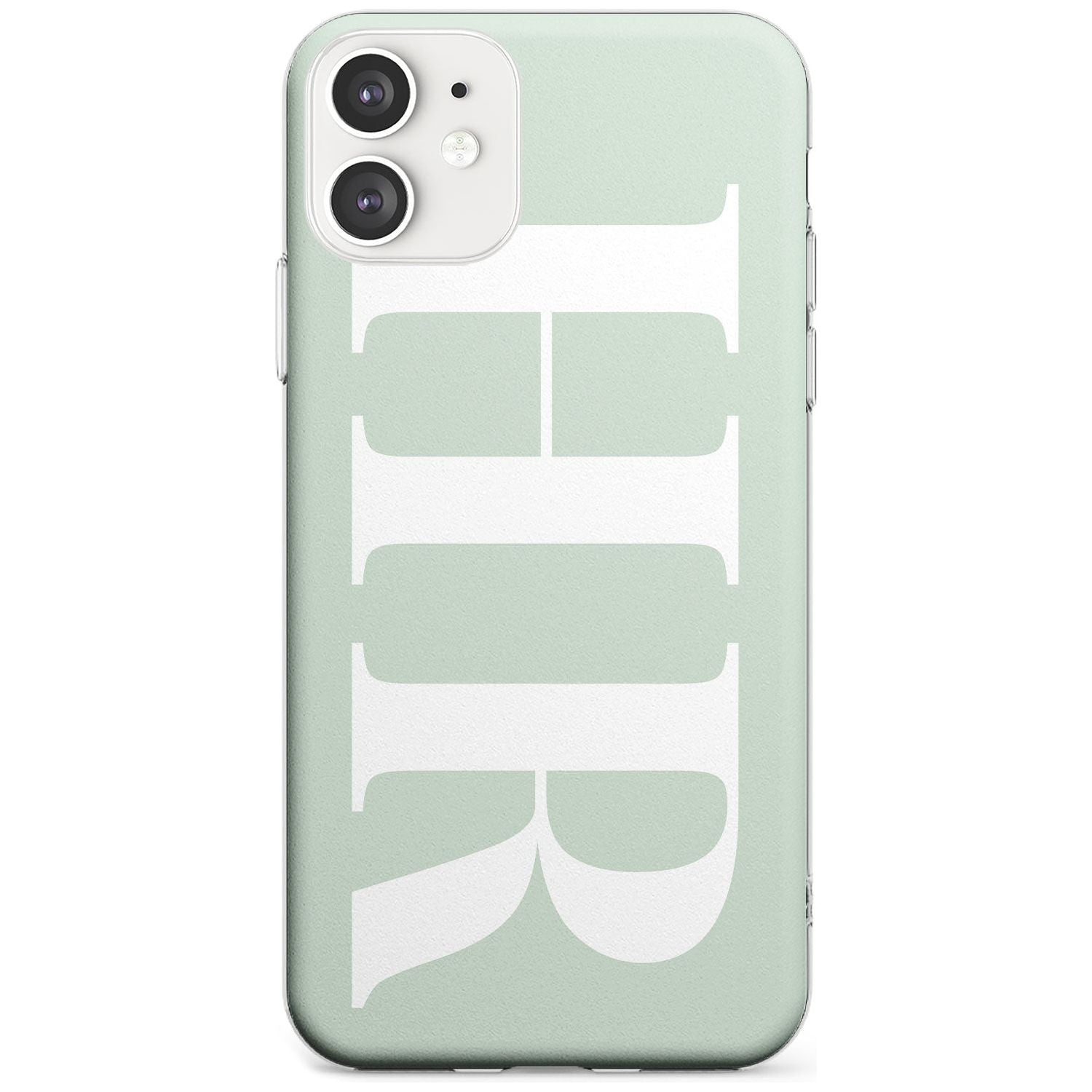White & Seafoam Green Personalised iPhone Case Slim Case Custom Phone Case - Case Warehouse