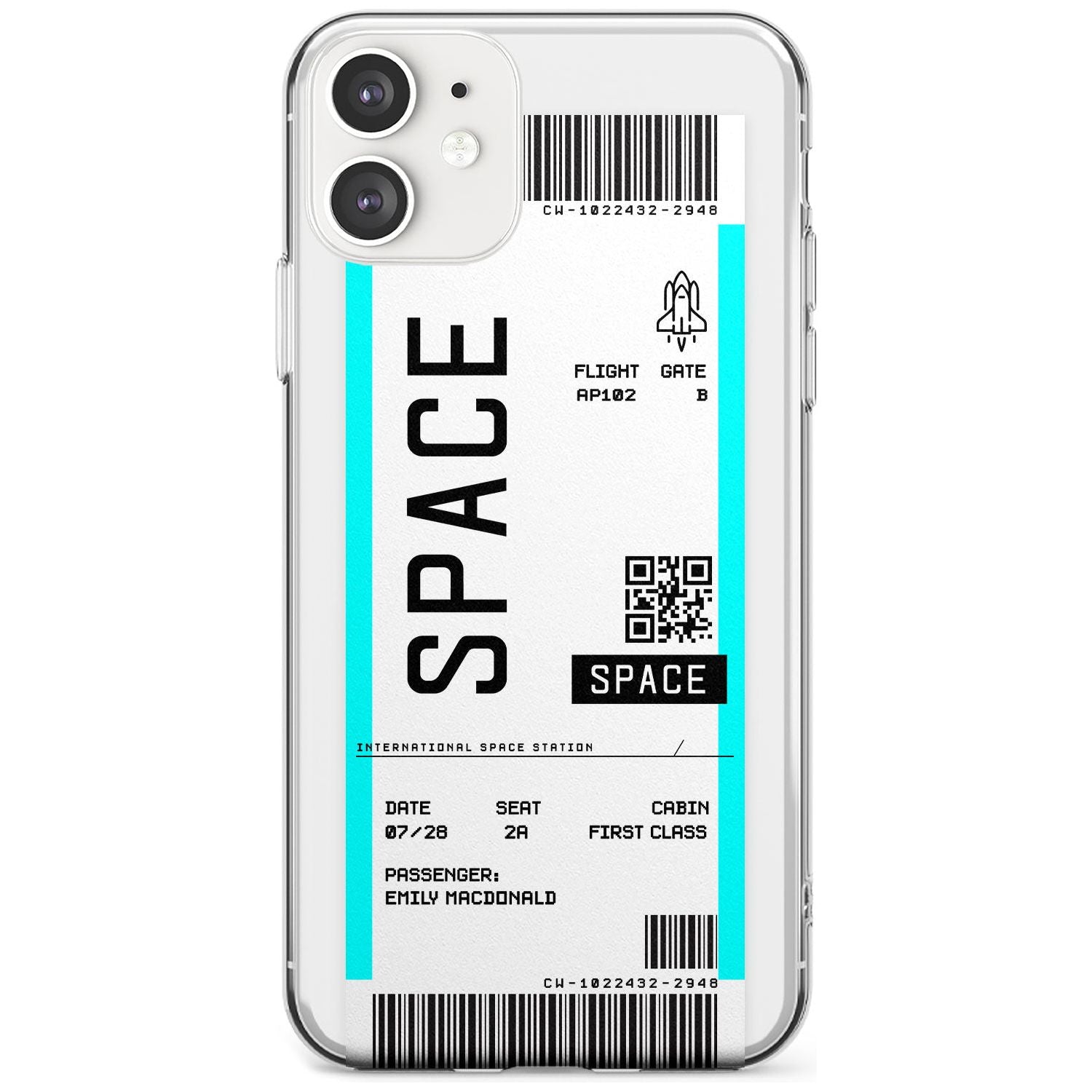 Space Custom Space Travel Ticket iPhone Case Slim Case Custom Phone Case - Case Warehouse