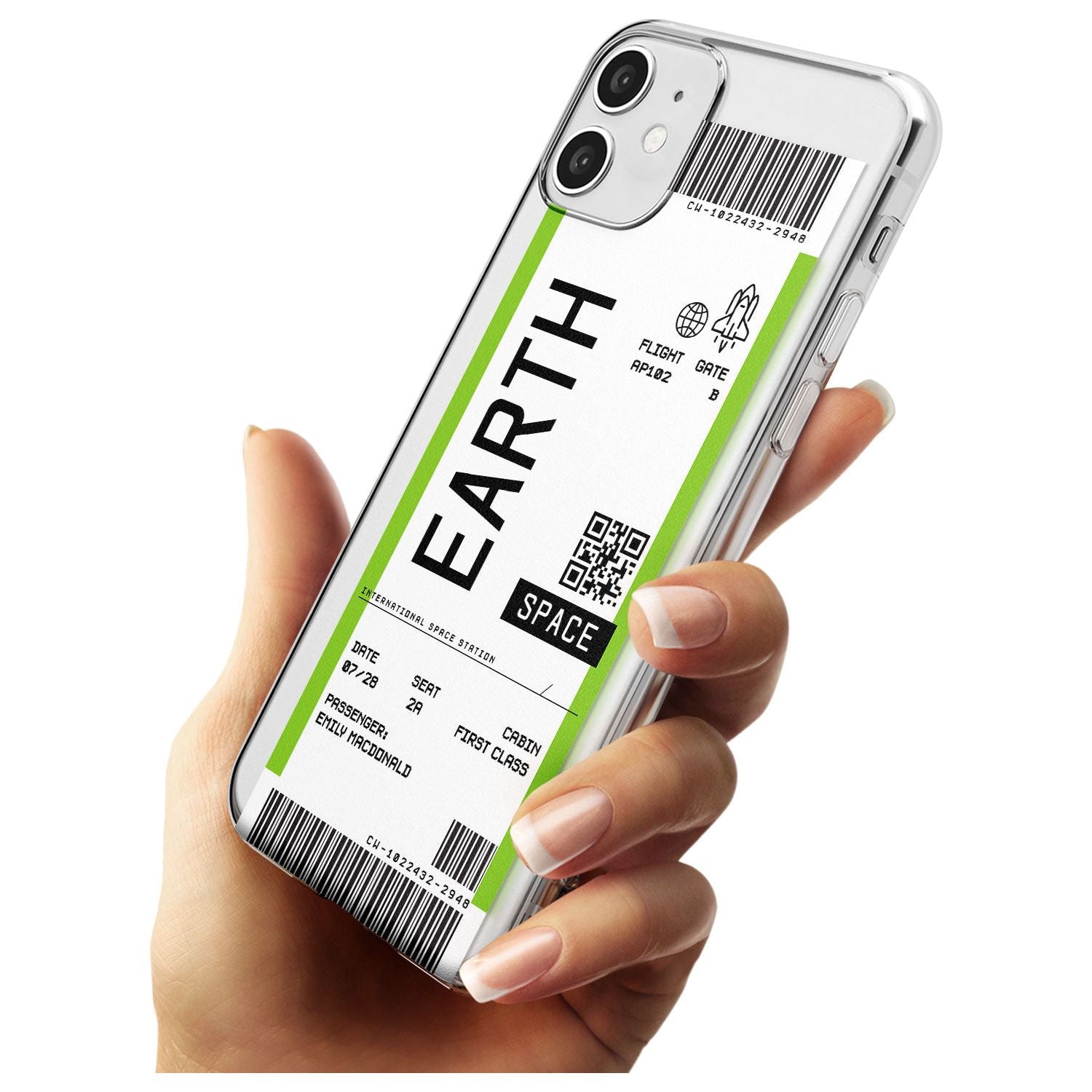 Earth Custom Space Travel Ticket iPhone Case Custom Phone Case - Case Warehouse