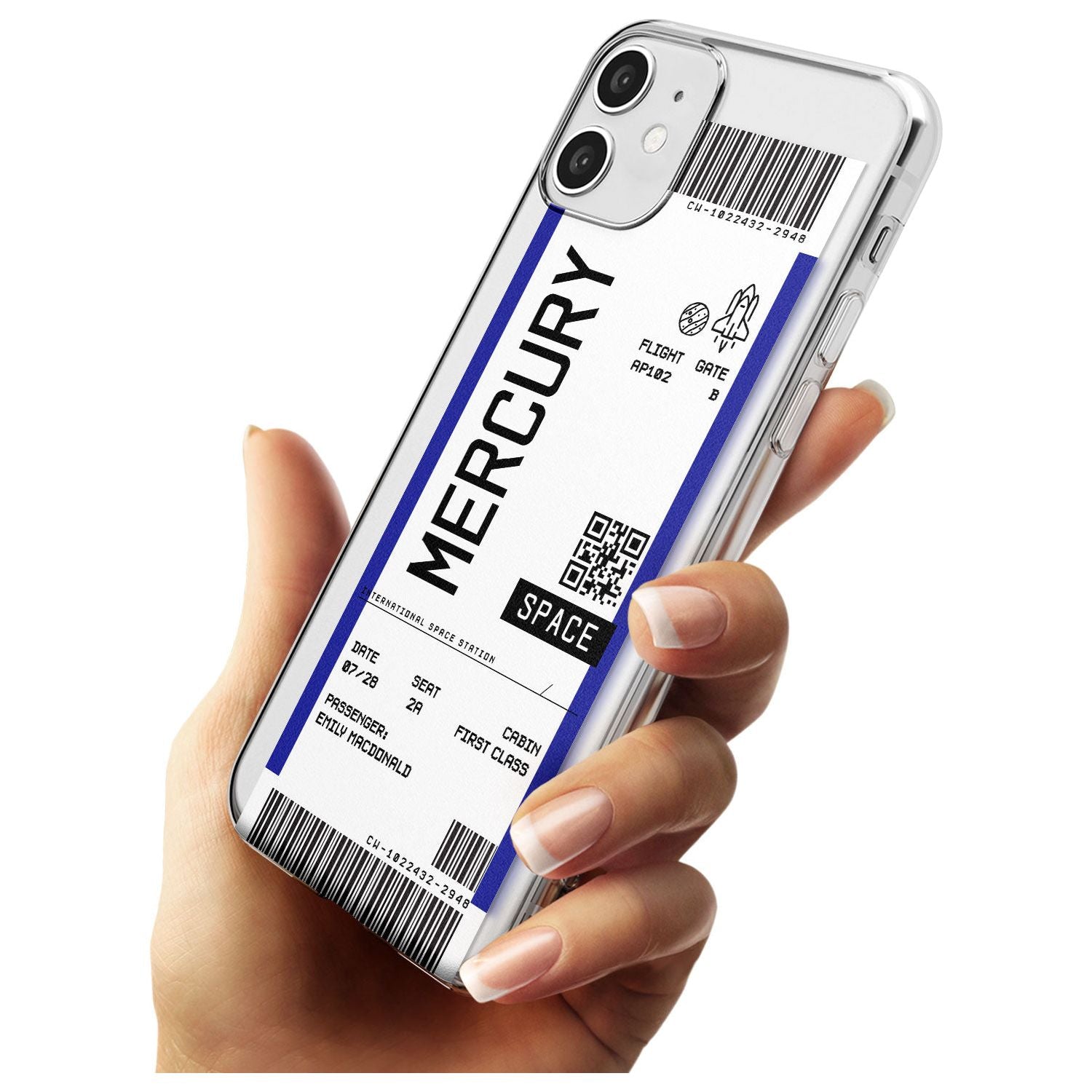 Mercury Custom Space Travel Ticket iPhone Case Custom Phone Case - Case Warehouse