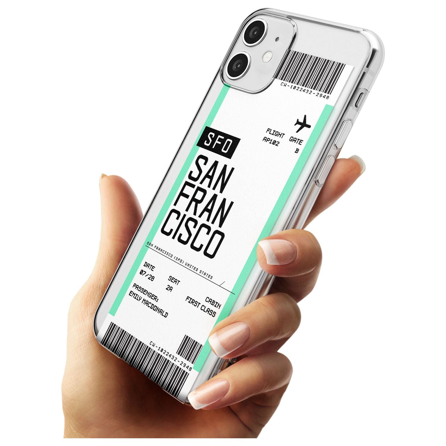 San Francisco Boarding Pass iPhone Case Custom Phone Case - Case Warehouse