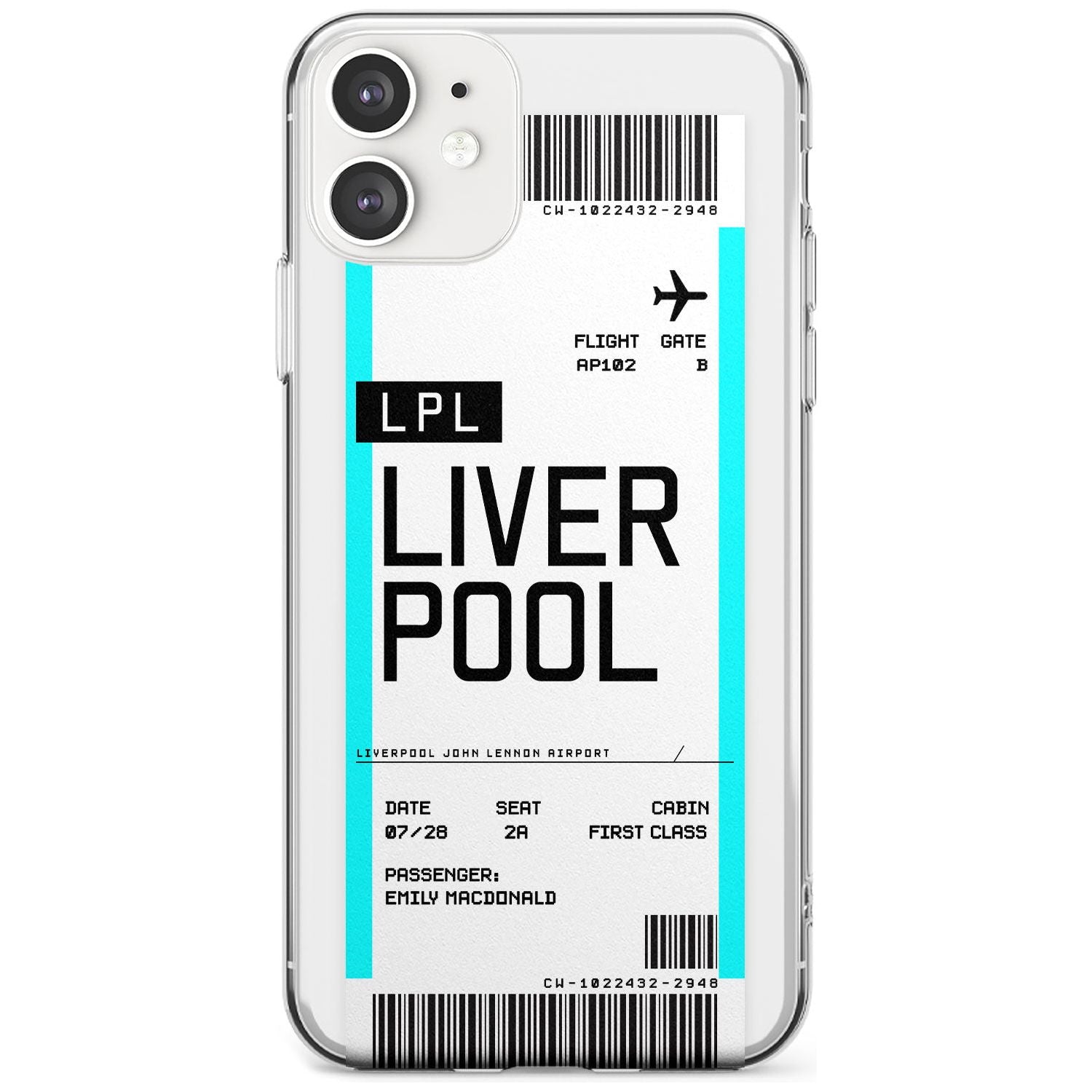 Liverpool Boarding Pass Slim Case Custom Phone Case - Case Warehouse