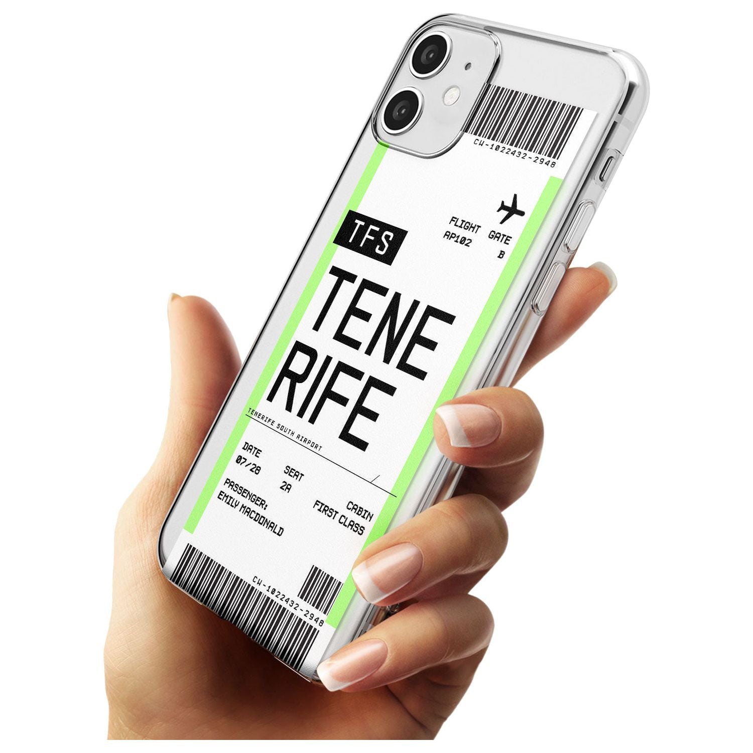 Tenerife Boarding Pass iPhone Case Custom Phone Case - Case Warehouse