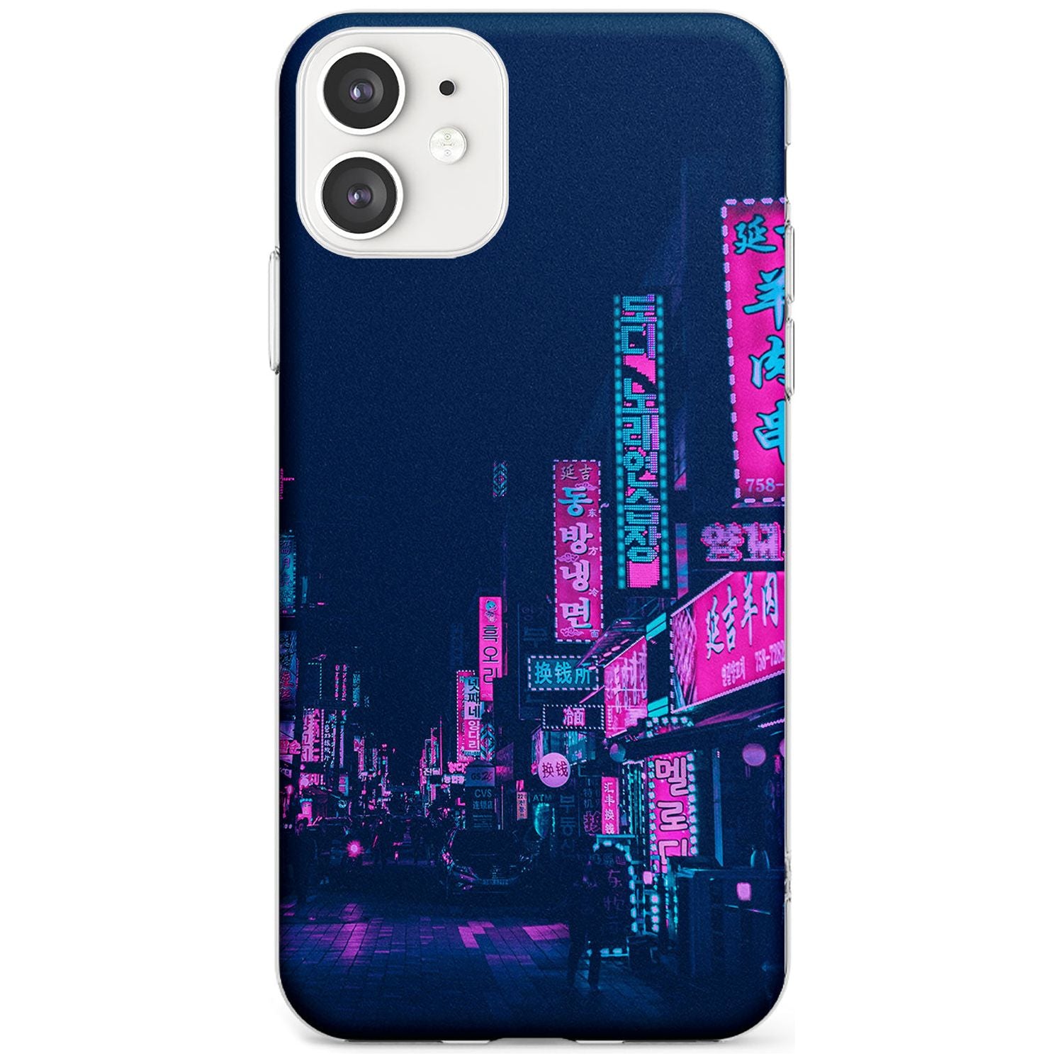 Pink & Turquoise - Neon Cities iPhone Case Slim Case Phone Case - Case Warehouse