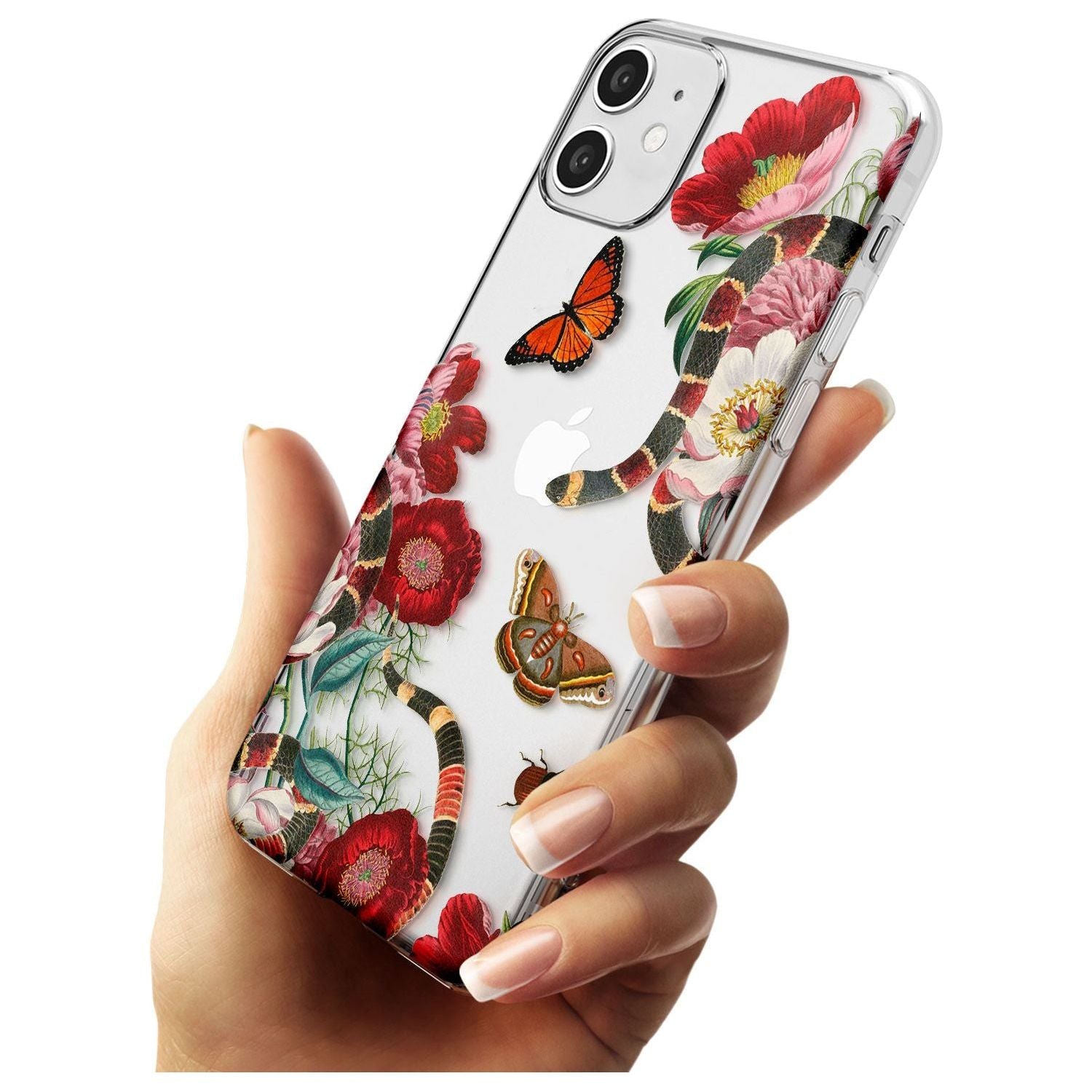 Botanical Snake Black Impact Phone Case for iPhone 11