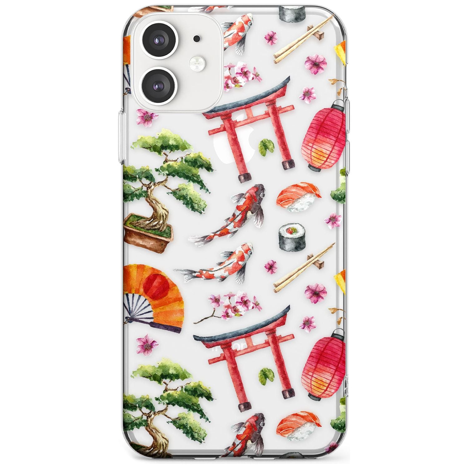 Mixed Japanese Watercolour Pattern iPhone Case Slim Case Phone Case - Case Warehouse