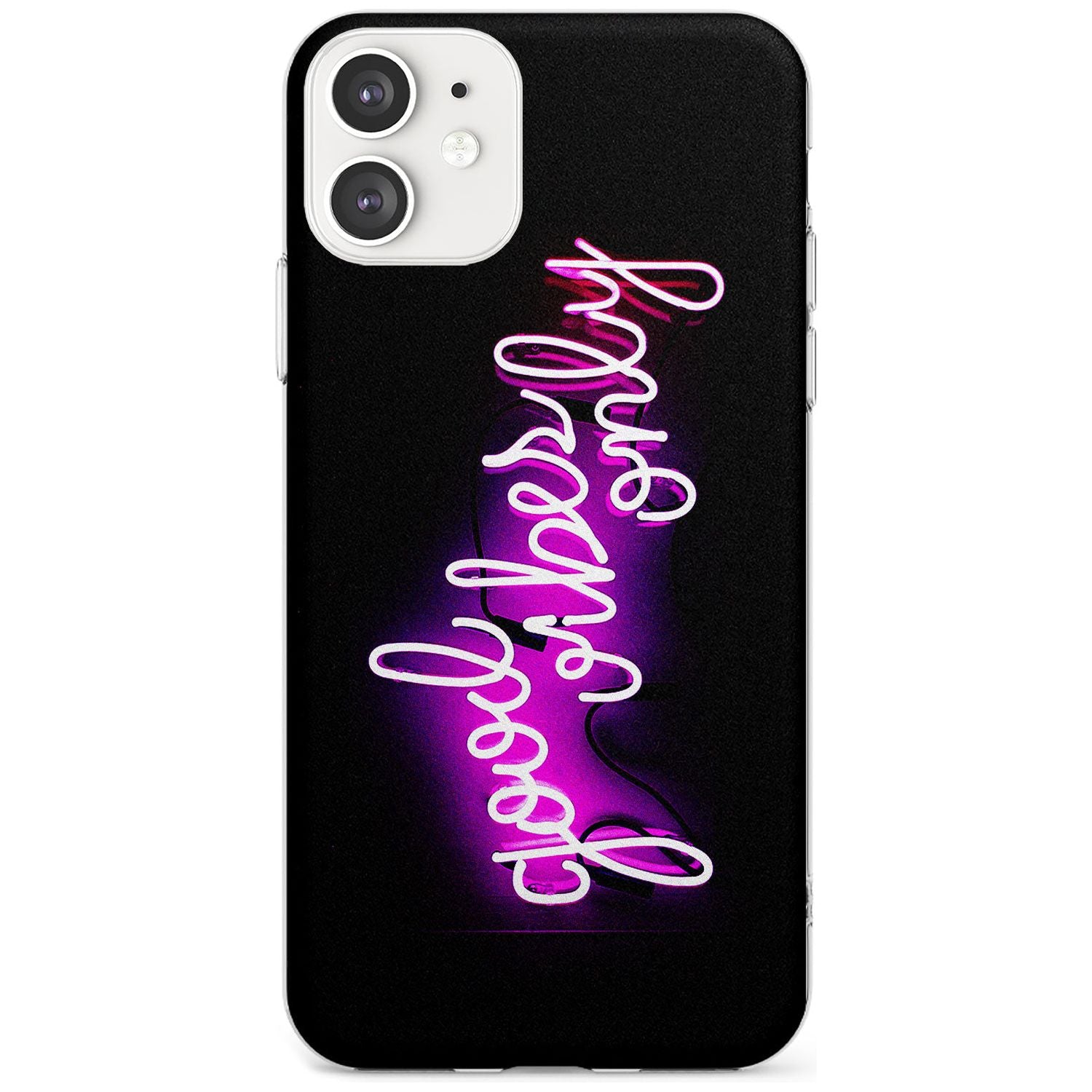 Good Vibes Only Pink Neon iPhone Case Slim Case Phone Case - Case Warehouse