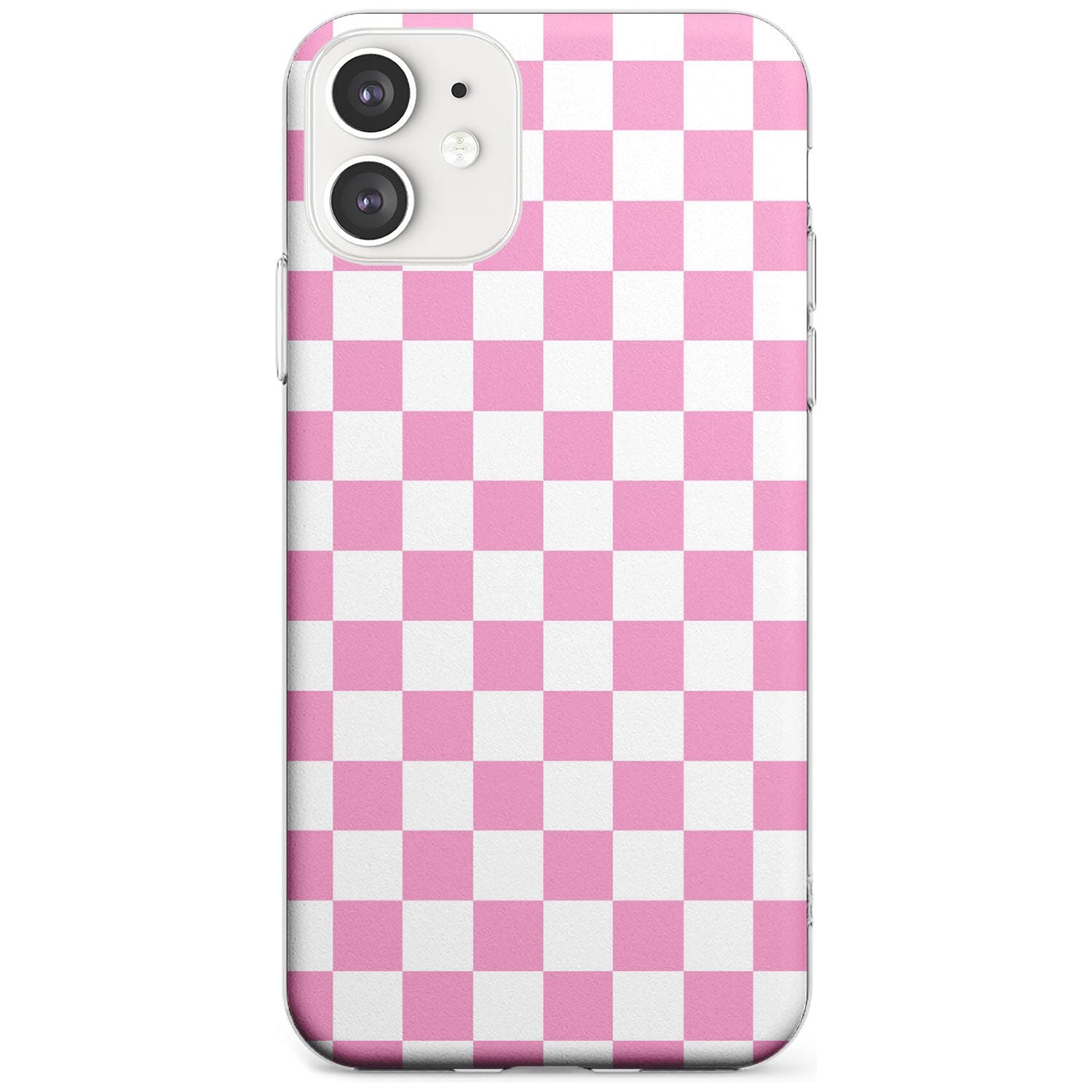 Pink Checkered iPhone Case Slim Case Phone Case - Case Warehouse
