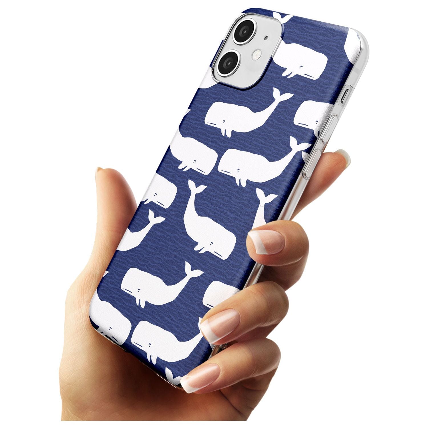 Cute Whales Black Impact Phone Case for iPhone 11