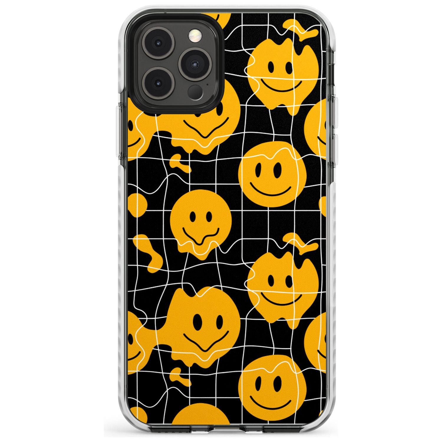 Acid Face Grid Pattern Impact Phone Case for iPhone 11 Pro Max