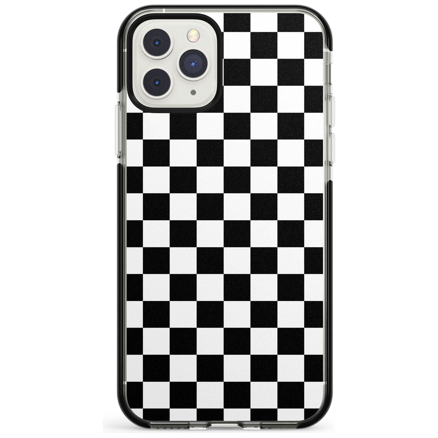 Black Checkered iPhone Case Black Impact Phone Case - Case Warehouse