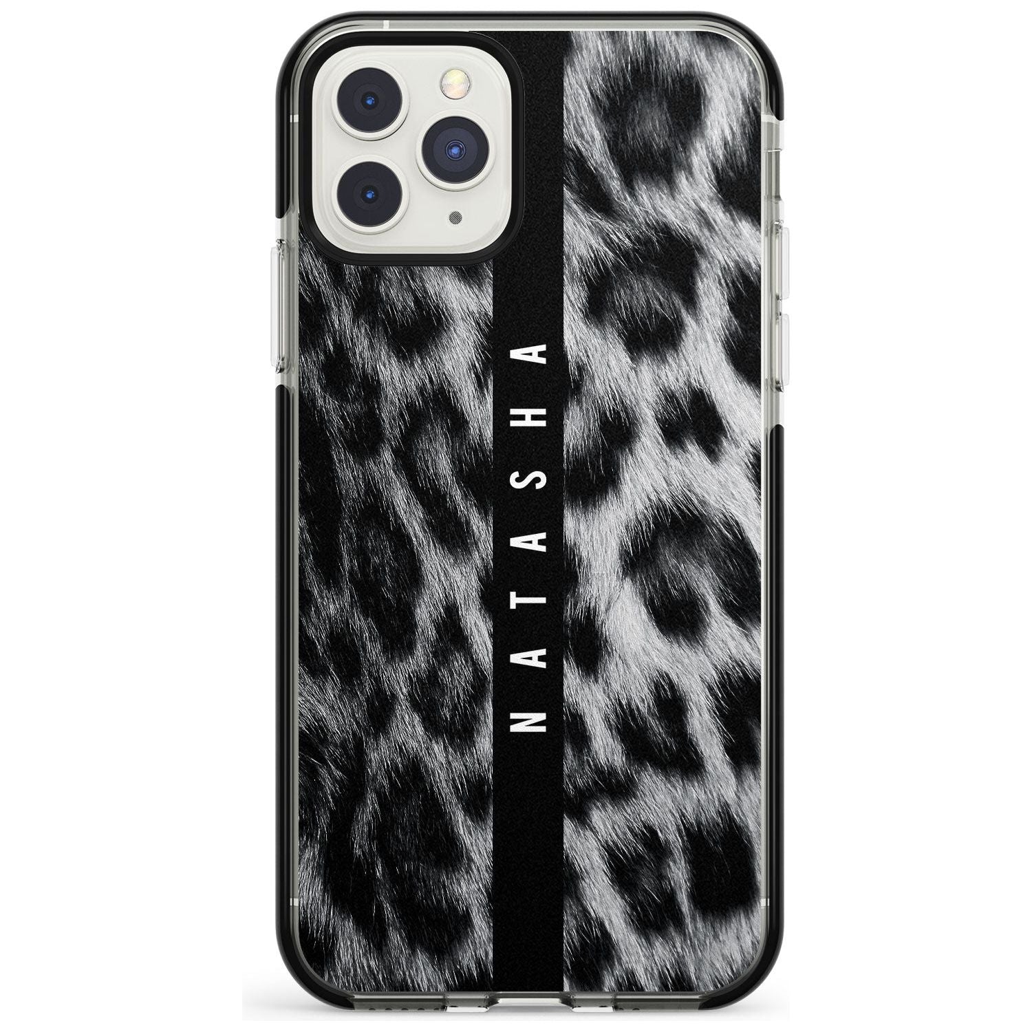Snow Leopard Print iPhone Case Black Impact Custom Phone Case - Case Warehouse
