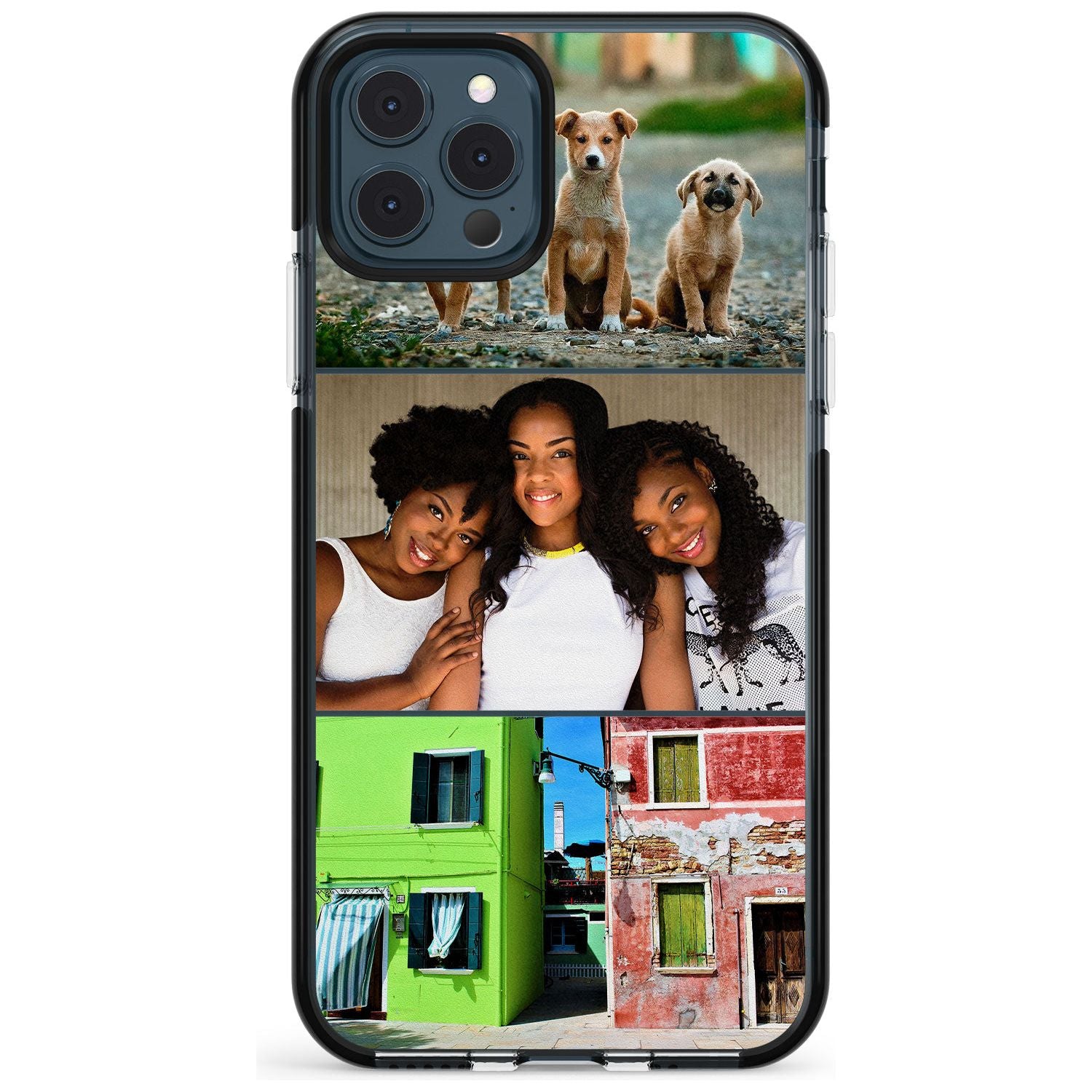 3 Photo Grid Pink Fade Impact Phone Case for iPhone 11