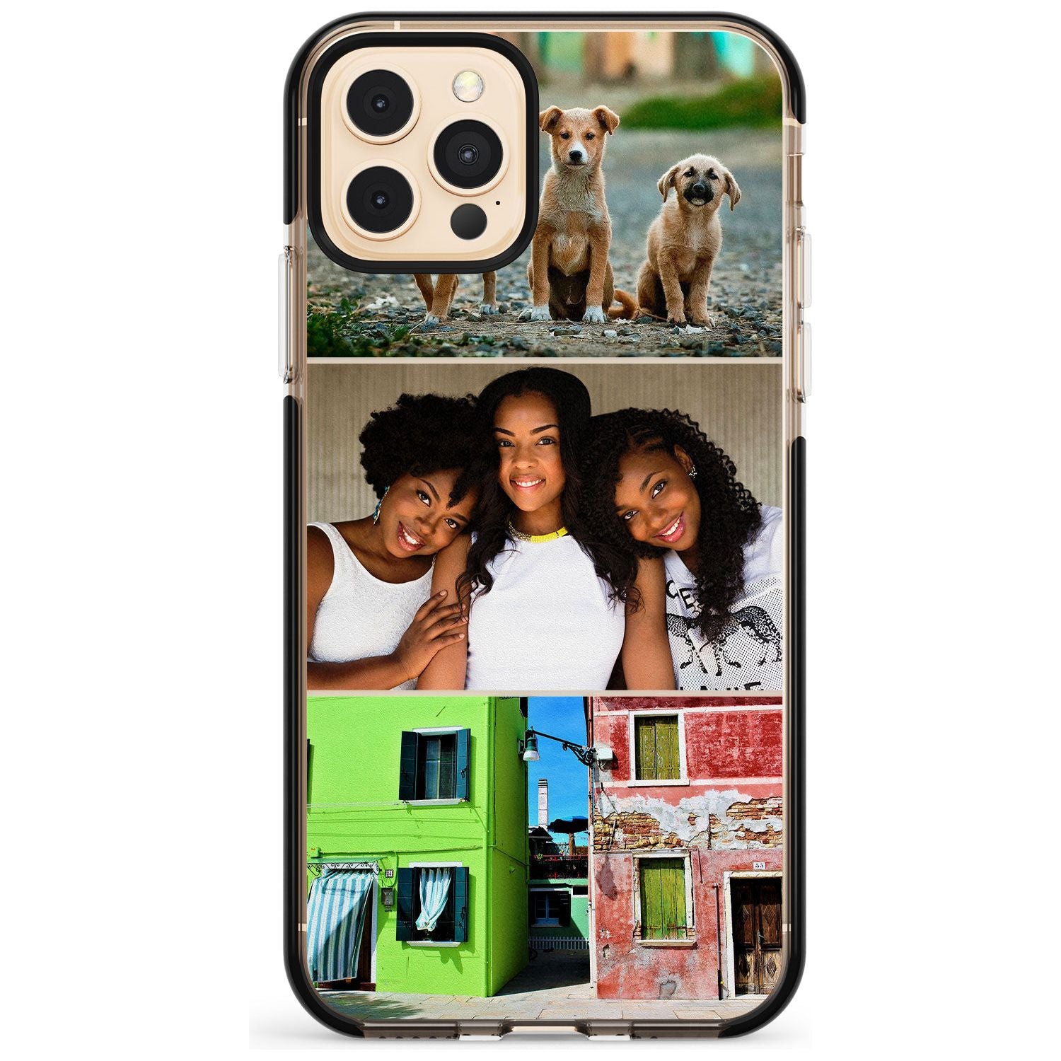 3 Photo Grid Pink Fade Impact Phone Case for iPhone 11
