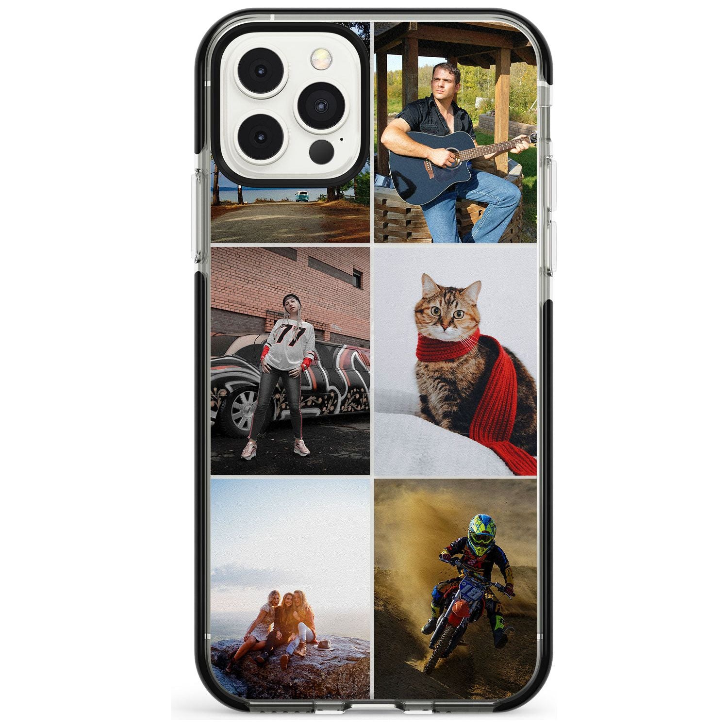 6 Photo Grid Pink Fade Impact Phone Case for iPhone 11