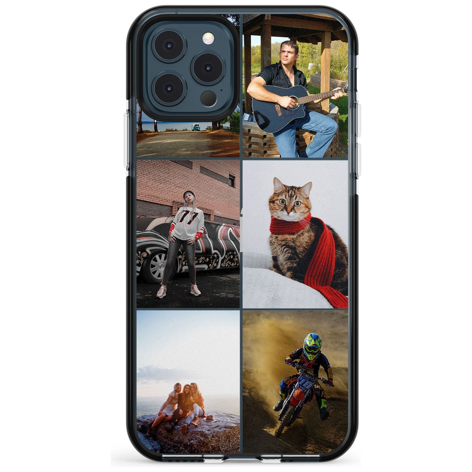6 Photo Grid Pink Fade Impact Phone Case for iPhone 11