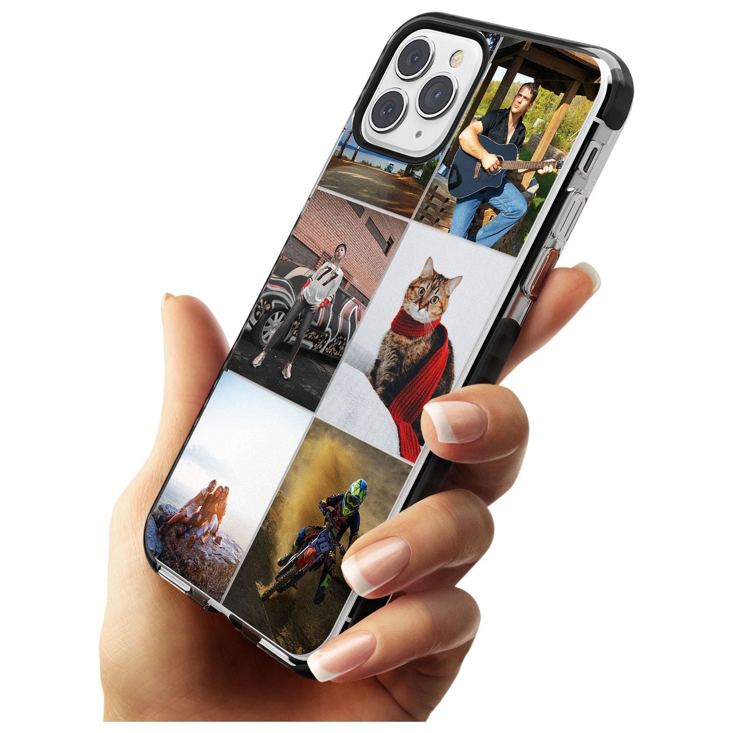 6 Photo Grid Pink Fade Impact Phone Case for iPhone 11