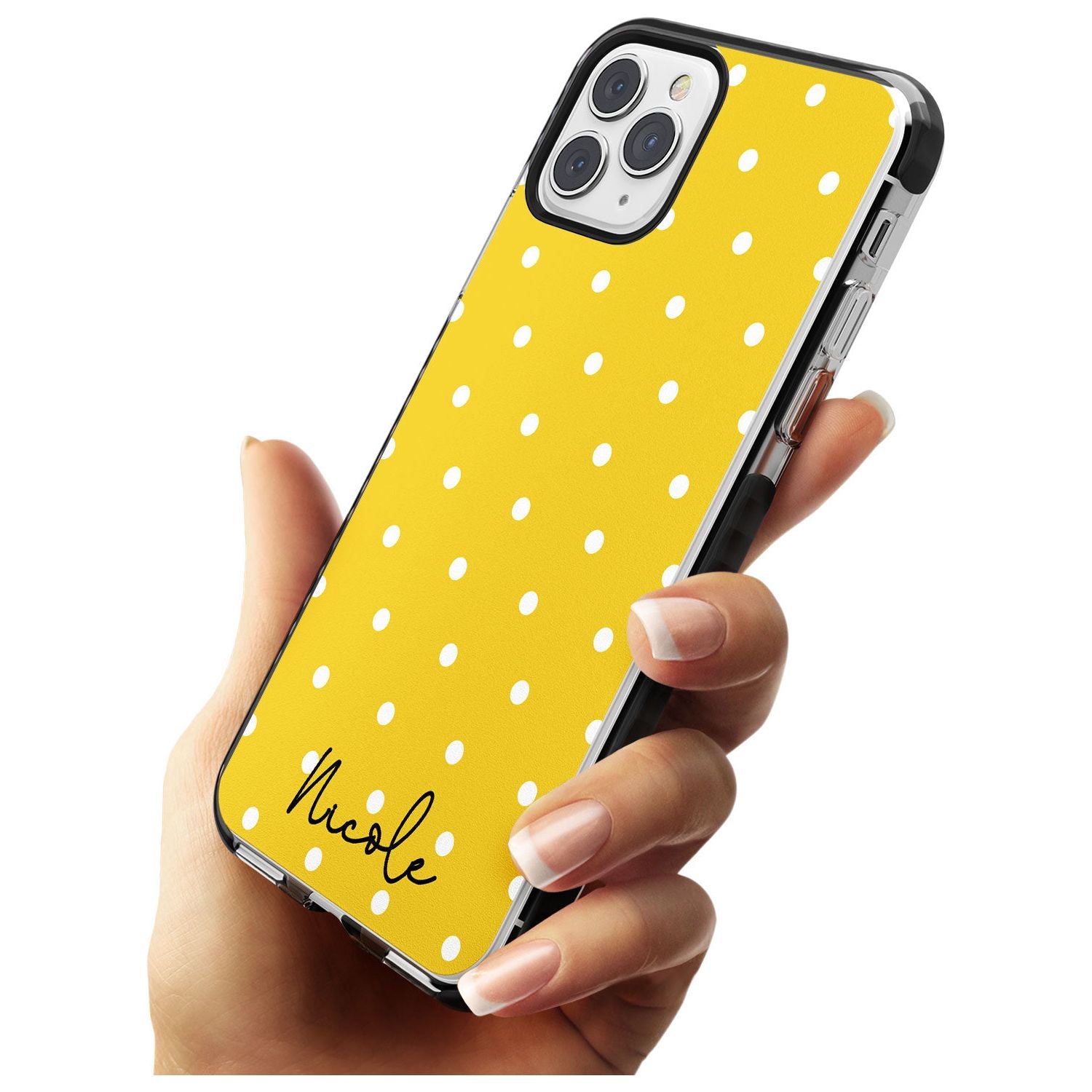 Custom Yellow Polka Dot iPhone Case Custom Phone Case - Case Warehouse
