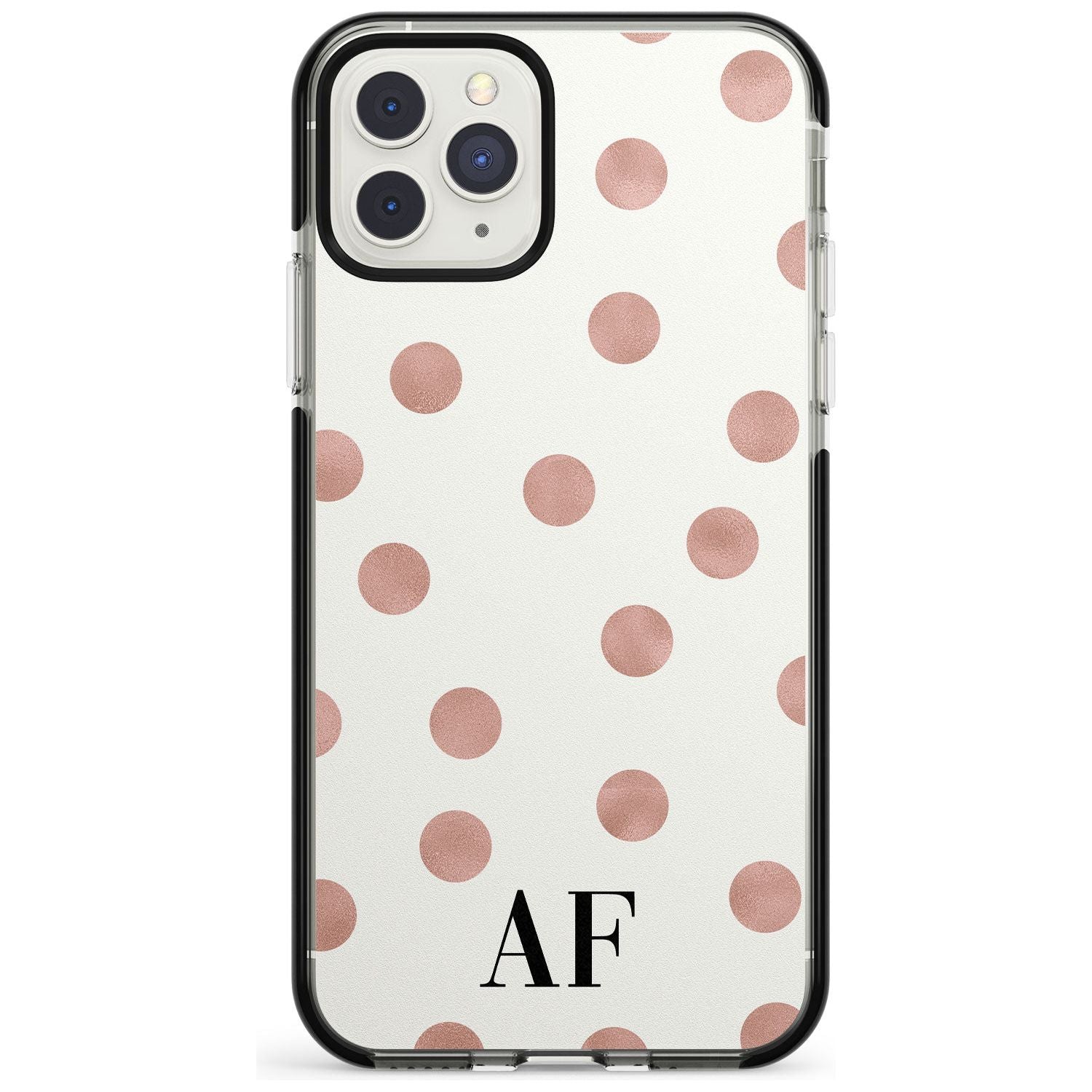 Initials & Dots iPhone Case Black Impact Custom Phone Case - Case Warehouse