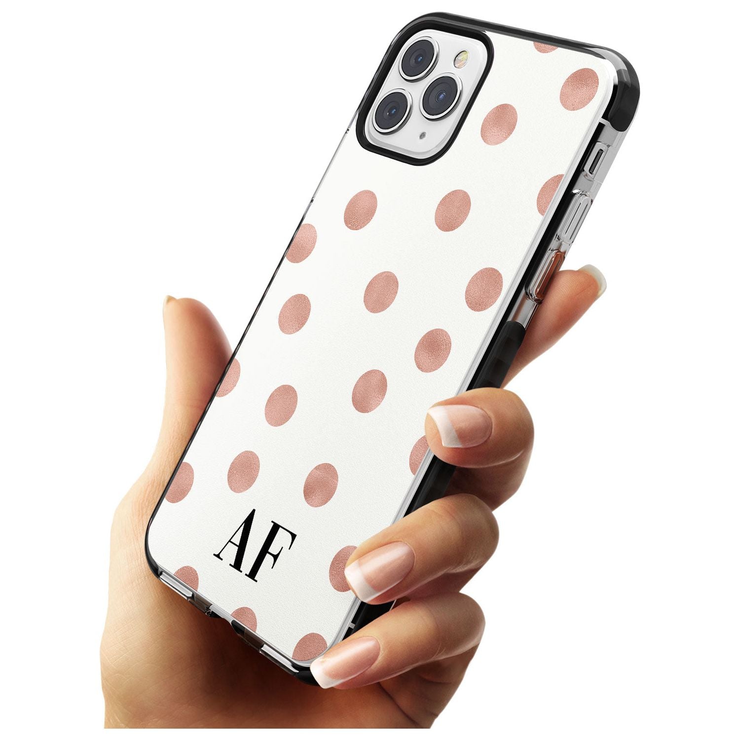 Initials & Dots iPhone Case Custom Phone Case - Case Warehouse