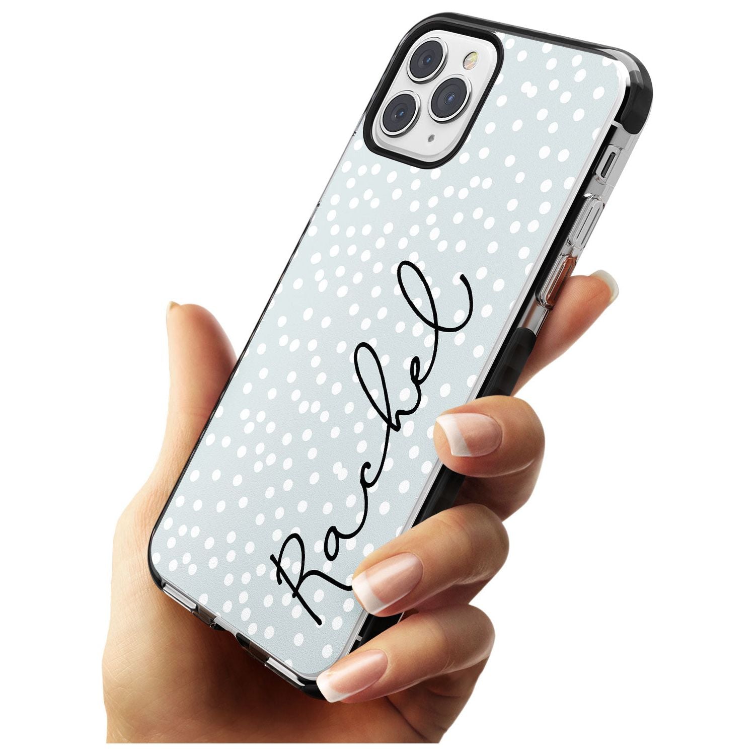 Vertical Cursive & Dots iPhone Case Custom Phone Case - Case Warehouse