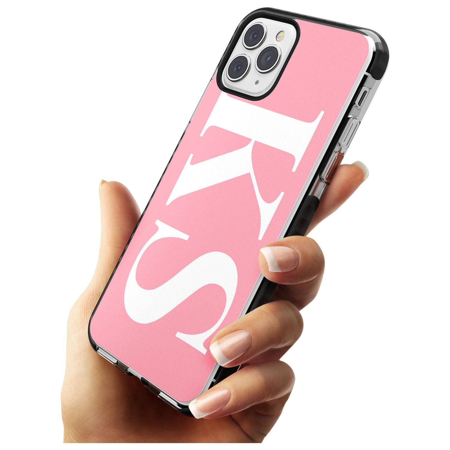 White & Pink Personalised Letters iPhone Case Custom Phone Case - Case Warehouse