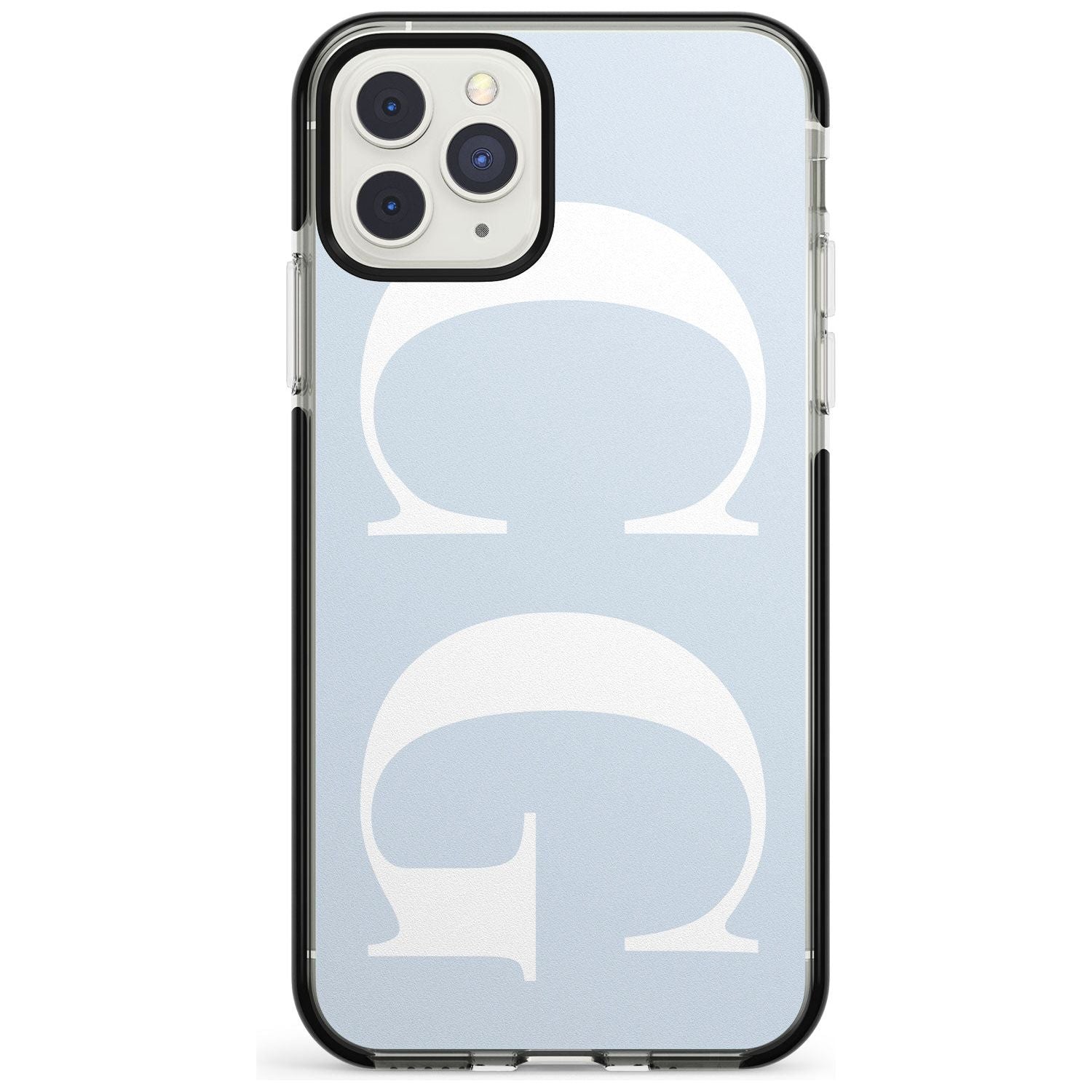 White & Blue Personalised iPhone Case Black Impact Custom Phone Case - Case Warehouse