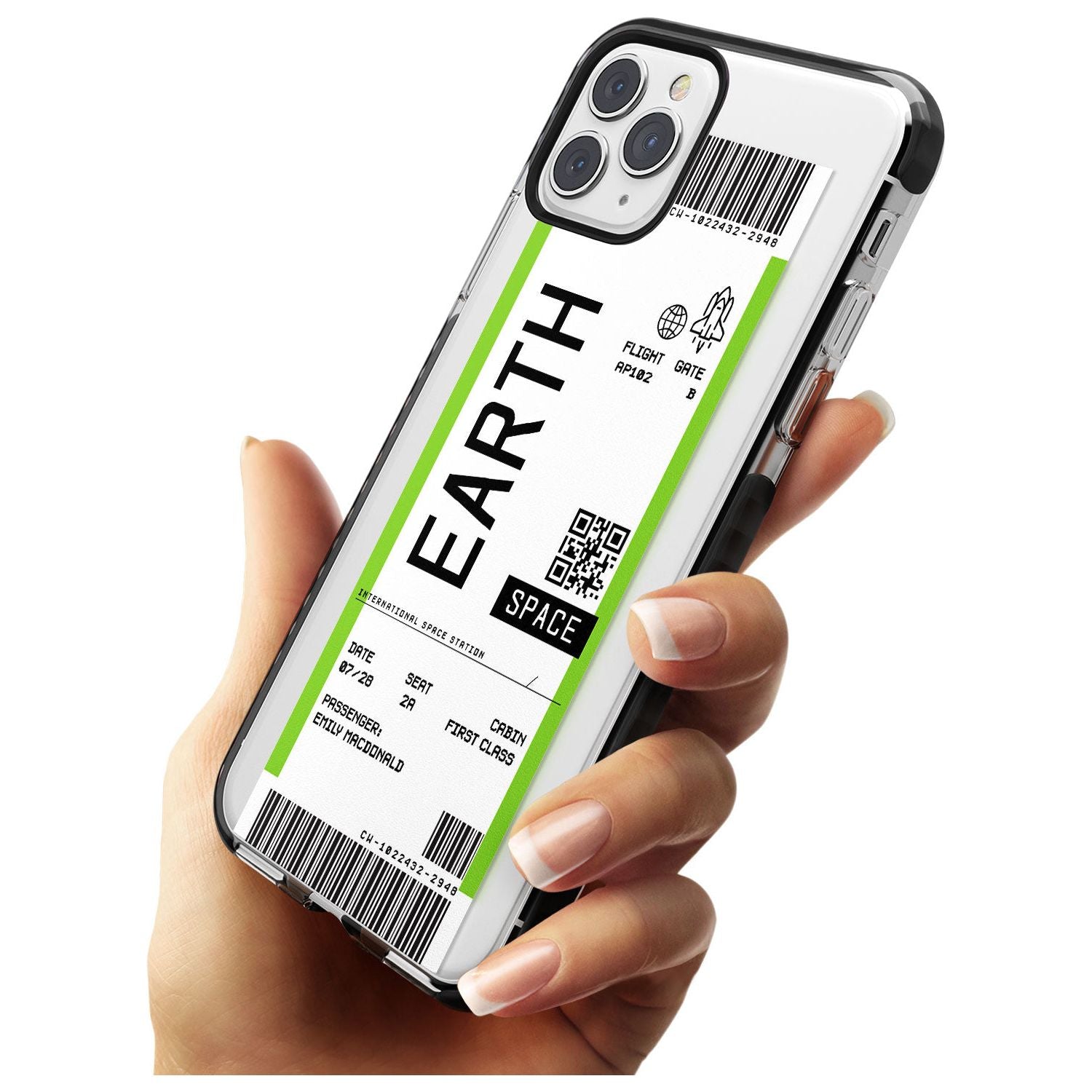 Earth Custom Space Travel Ticket iPhone Case Custom Phone Case - Case Warehouse