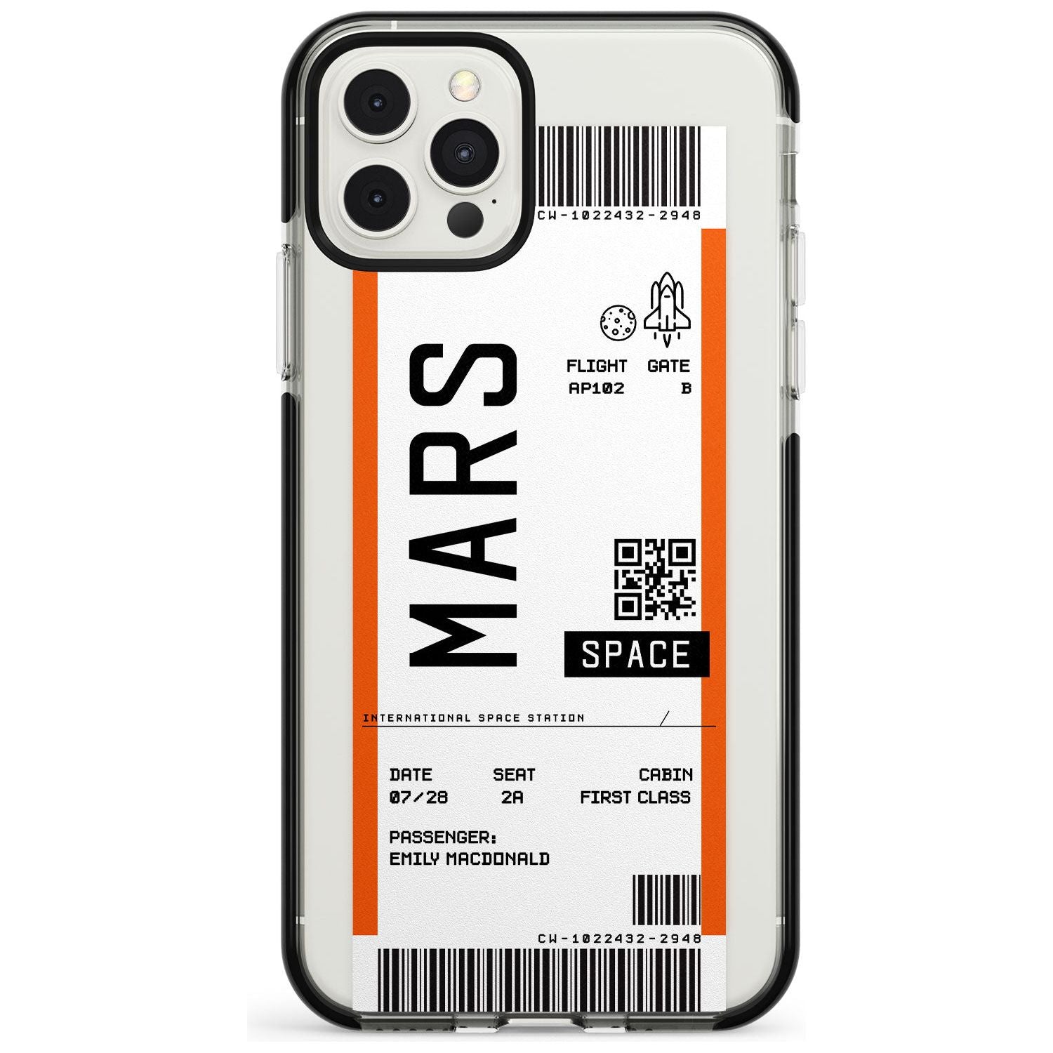 White Stars on Clear Impact Phone Case for iPhone 11, iphone 12