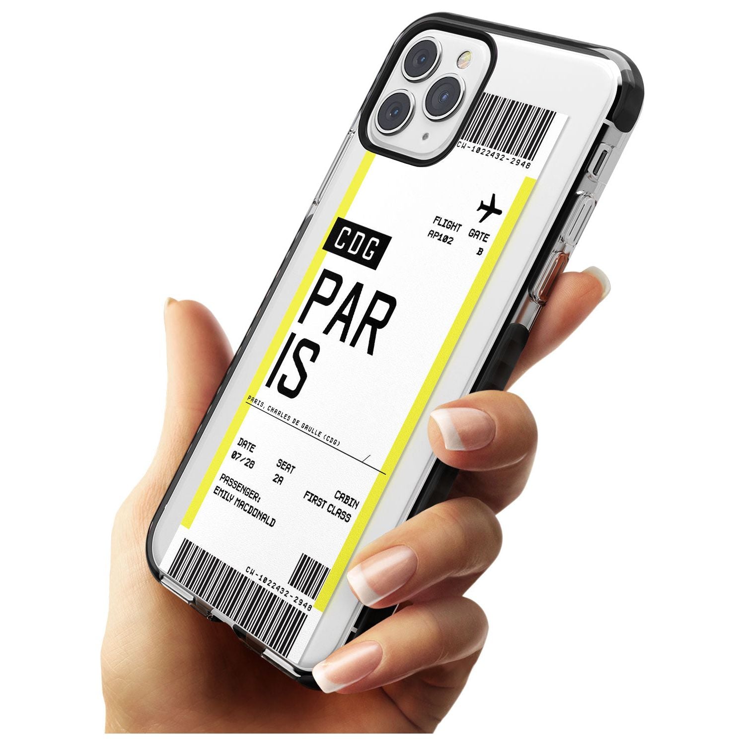 Paris Boarding Pass iPhone Case Custom Phone Case - Case Warehouse