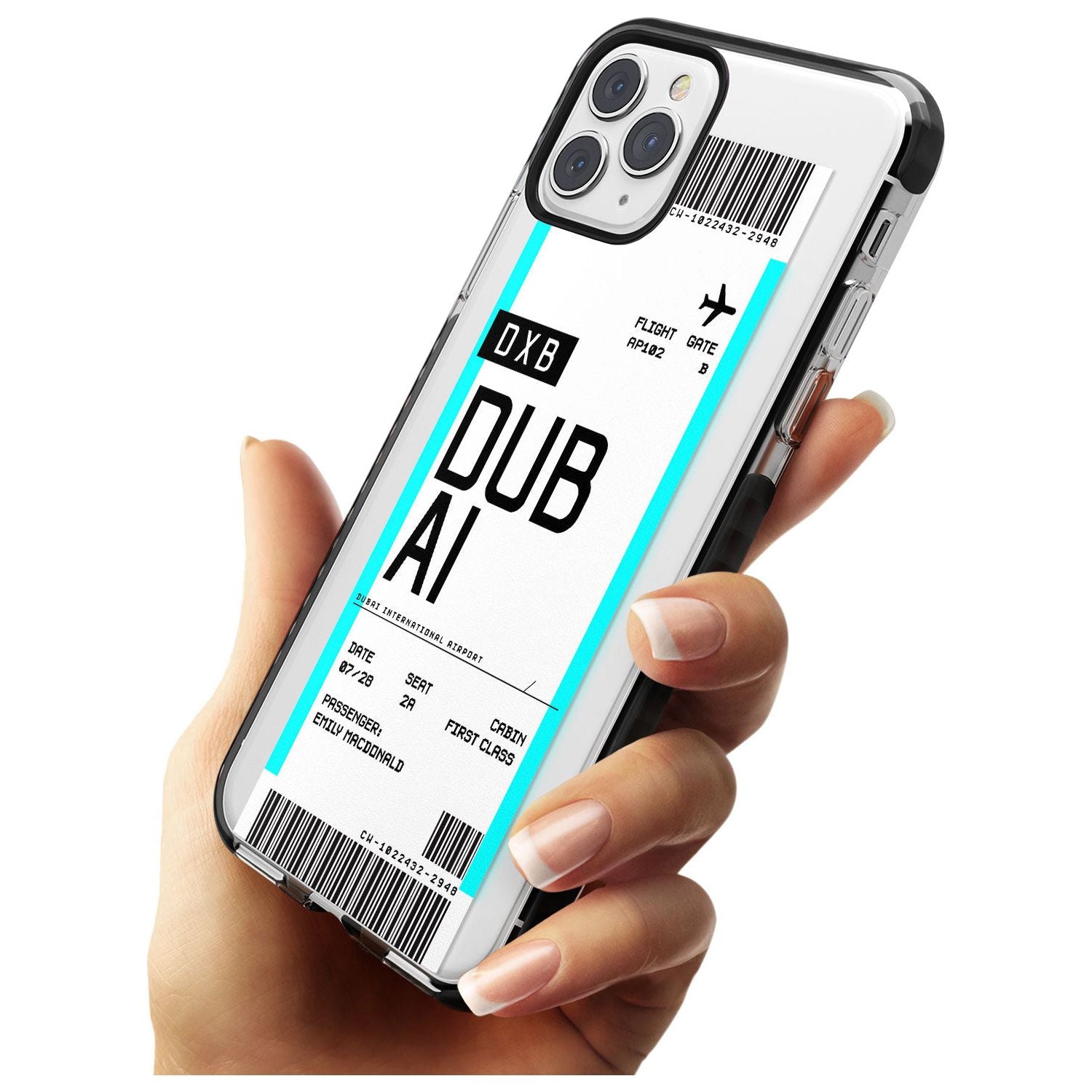 Dubai Boarding Pass iPhone Case Custom Phone Case - Case Warehouse