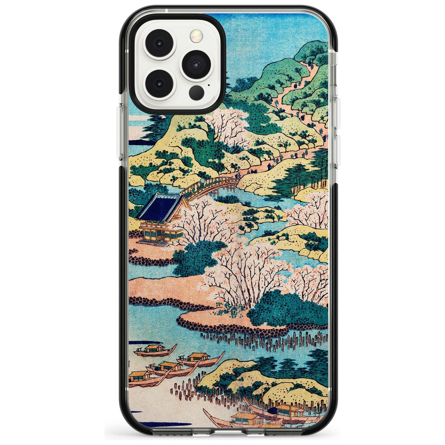 Coastal Community by Katsushika Hokusai Pink Fade Impact Phone Case for iPhone 11