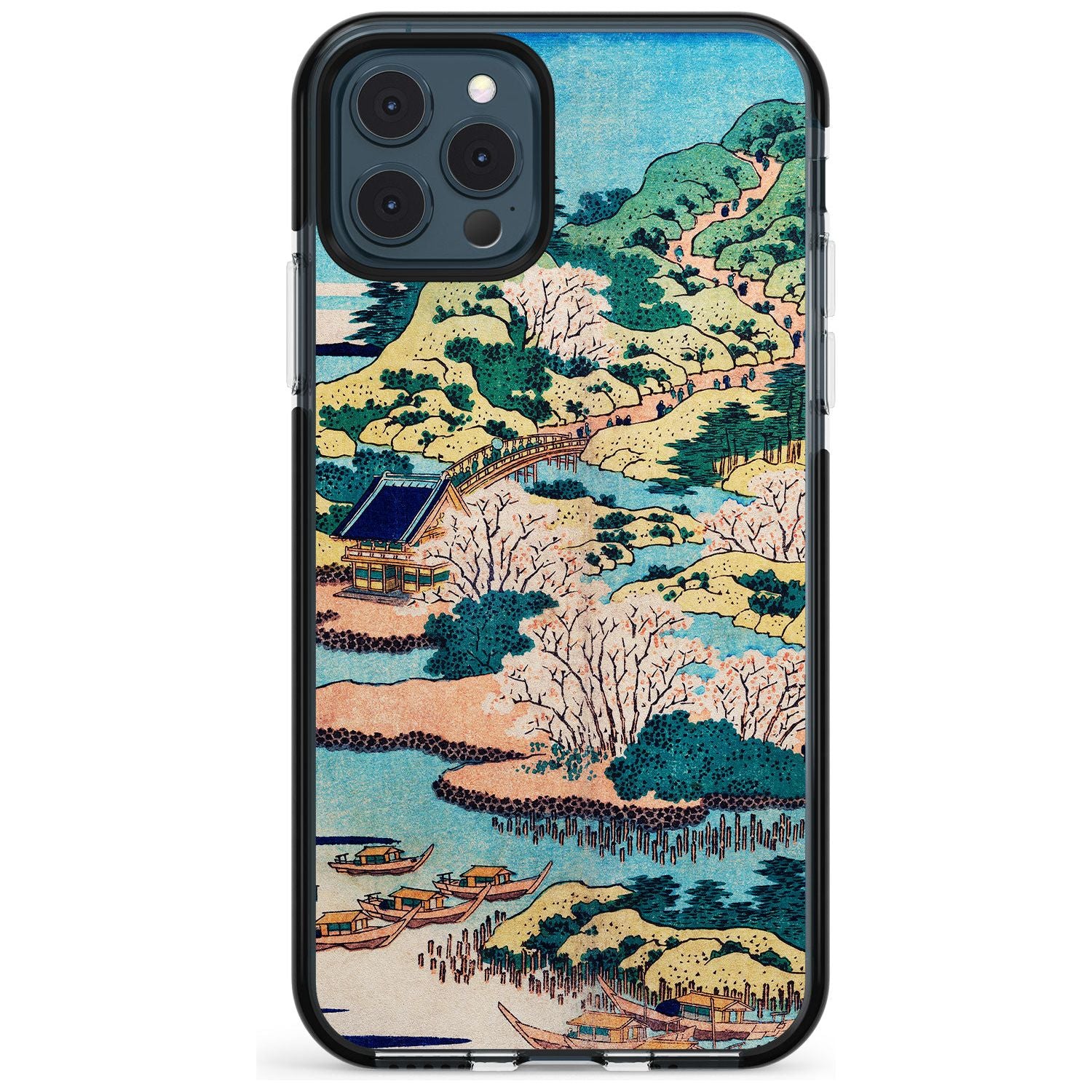 Coastal Community by Katsushika Hokusai Pink Fade Impact Phone Case for iPhone 11
