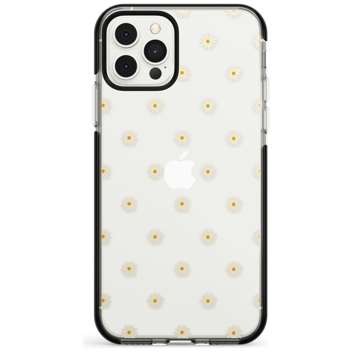 Daisy Pattern - Clear Cute Floral Design Pink Fade Impact Phone Case for iPhone 11