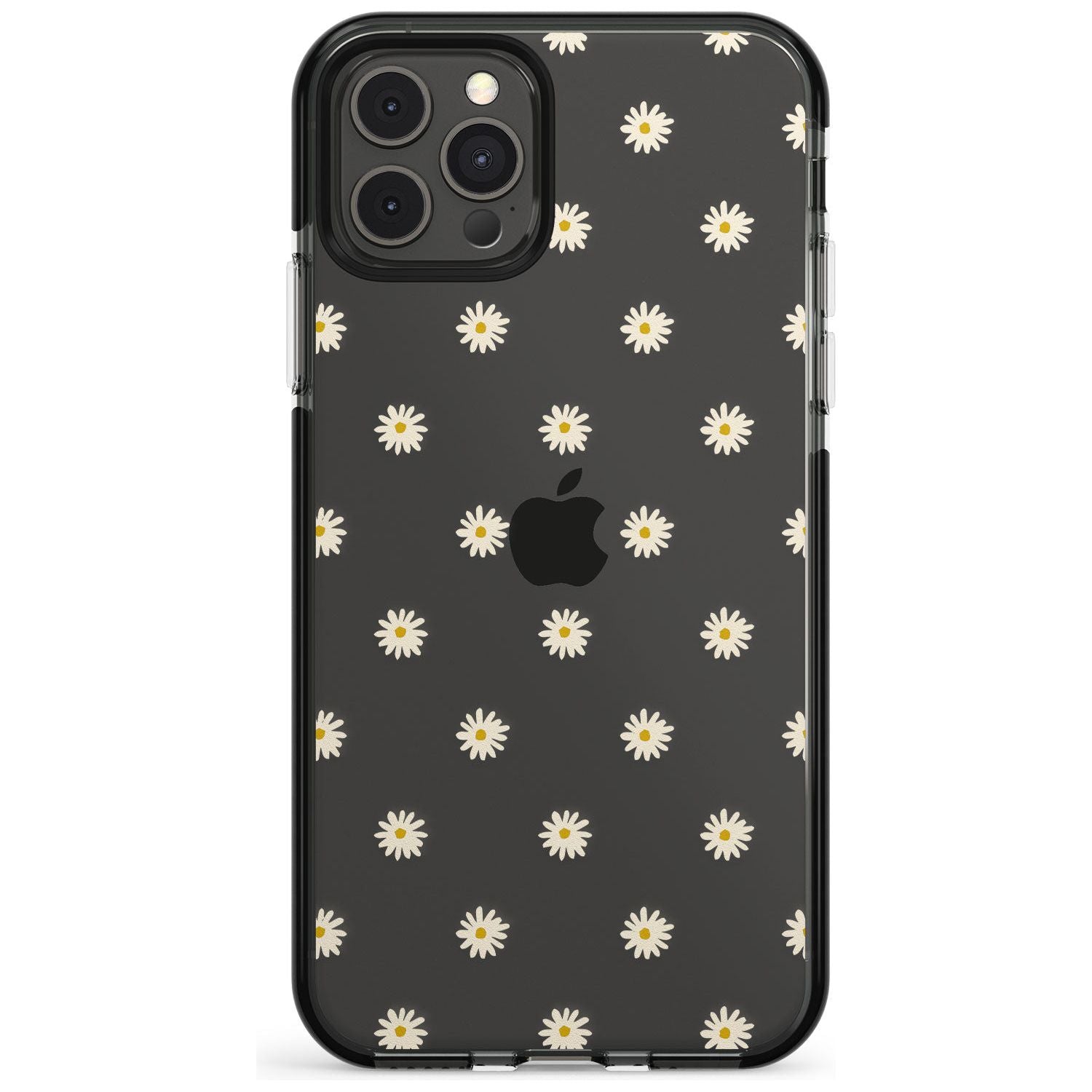 Daisy Pattern - Clear Cute Floral Design Pink Fade Impact Phone Case for iPhone 11