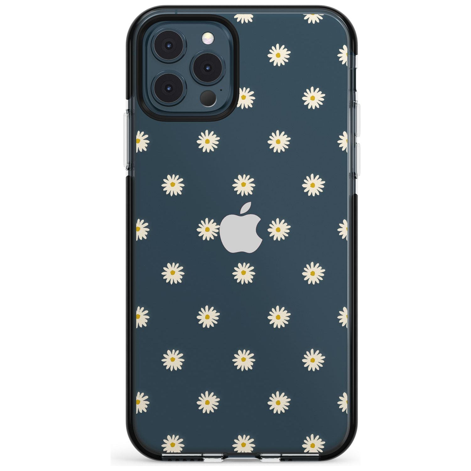 Daisy Pattern - Clear Cute Floral Design Pink Fade Impact Phone Case for iPhone 11