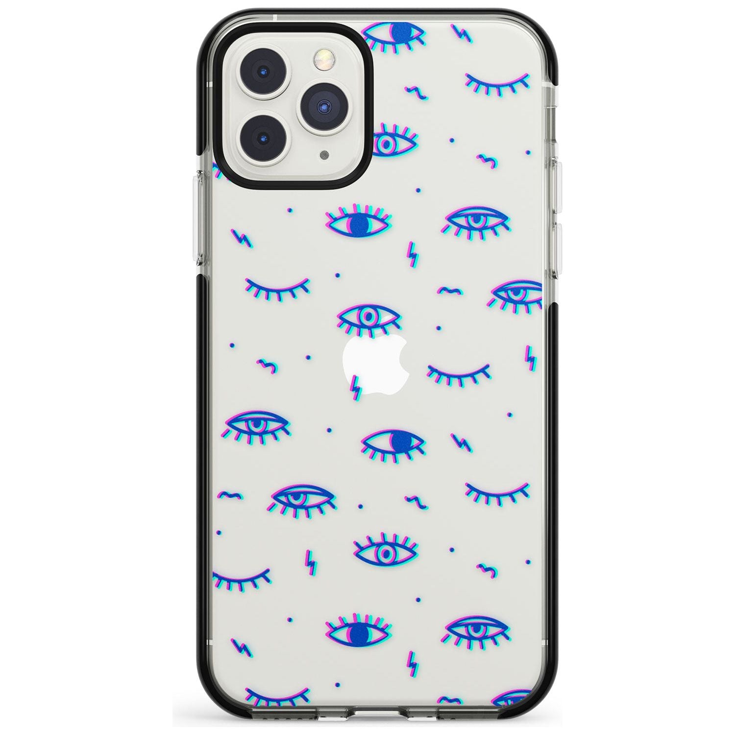 Duotone Psychedelic Eyes Black Impact Phone Case - Case Warehouse