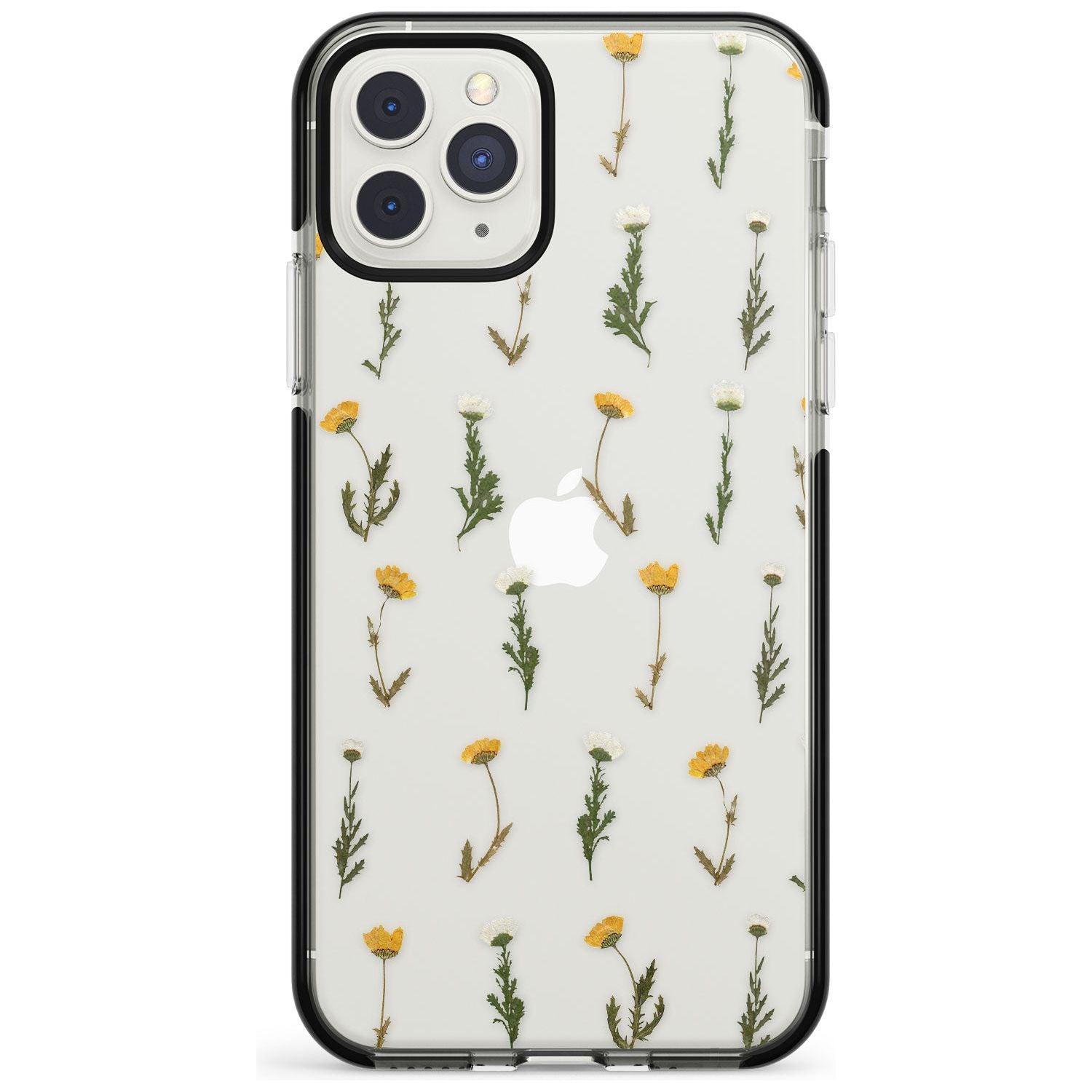 Pressed Flower iPhone Case Black Impact Phone Case - Case Warehouse