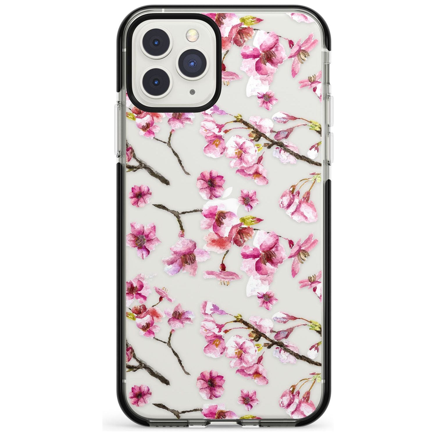 Sakura Watercolour iPhone Case Black Impact Phone Case - Case Warehouse